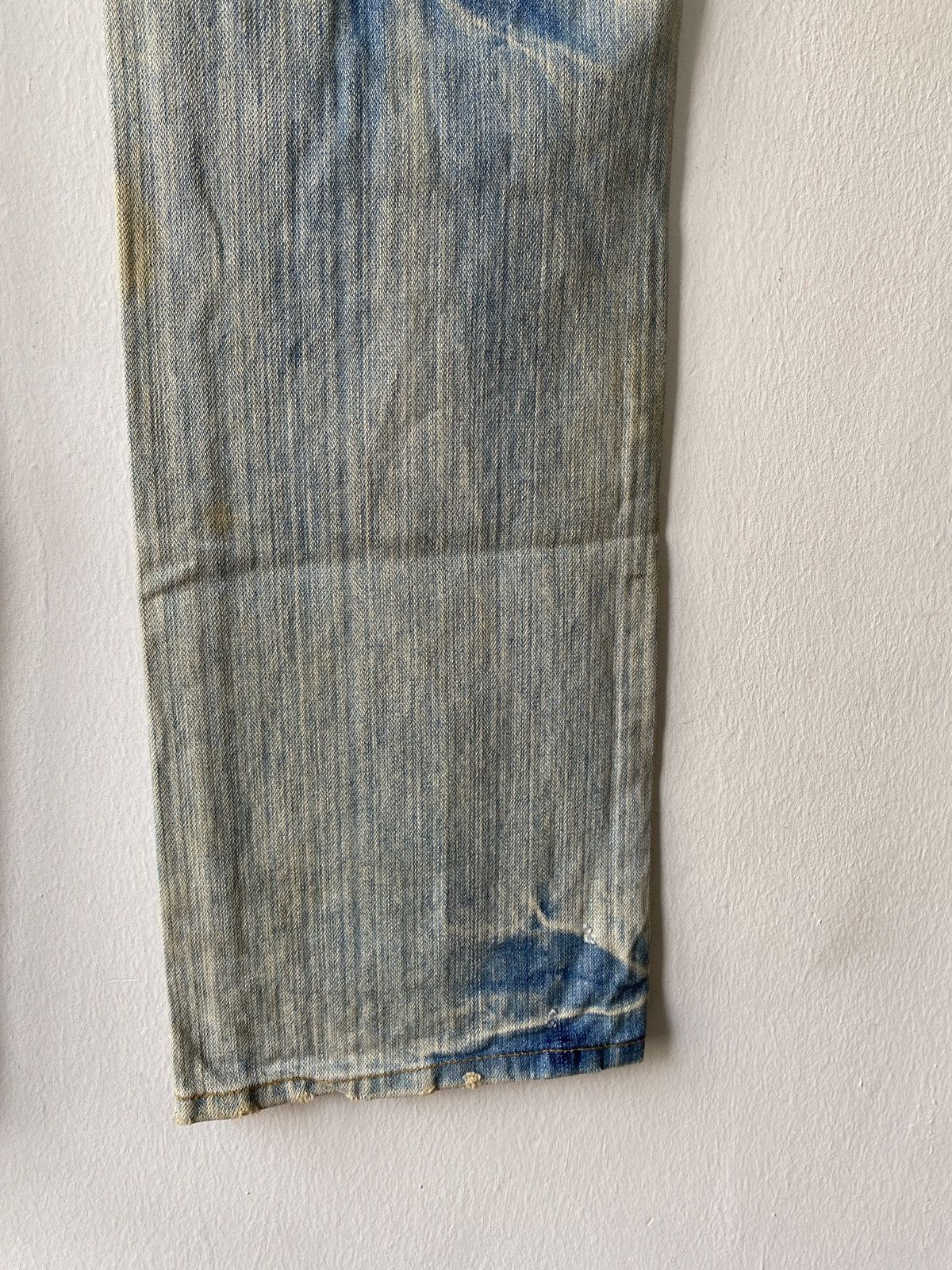 If Six Was Nine × Japanese Brand Japanese Brand Peace Design Rusty Distressed Denim Size US 33 - 12 Thumbnail