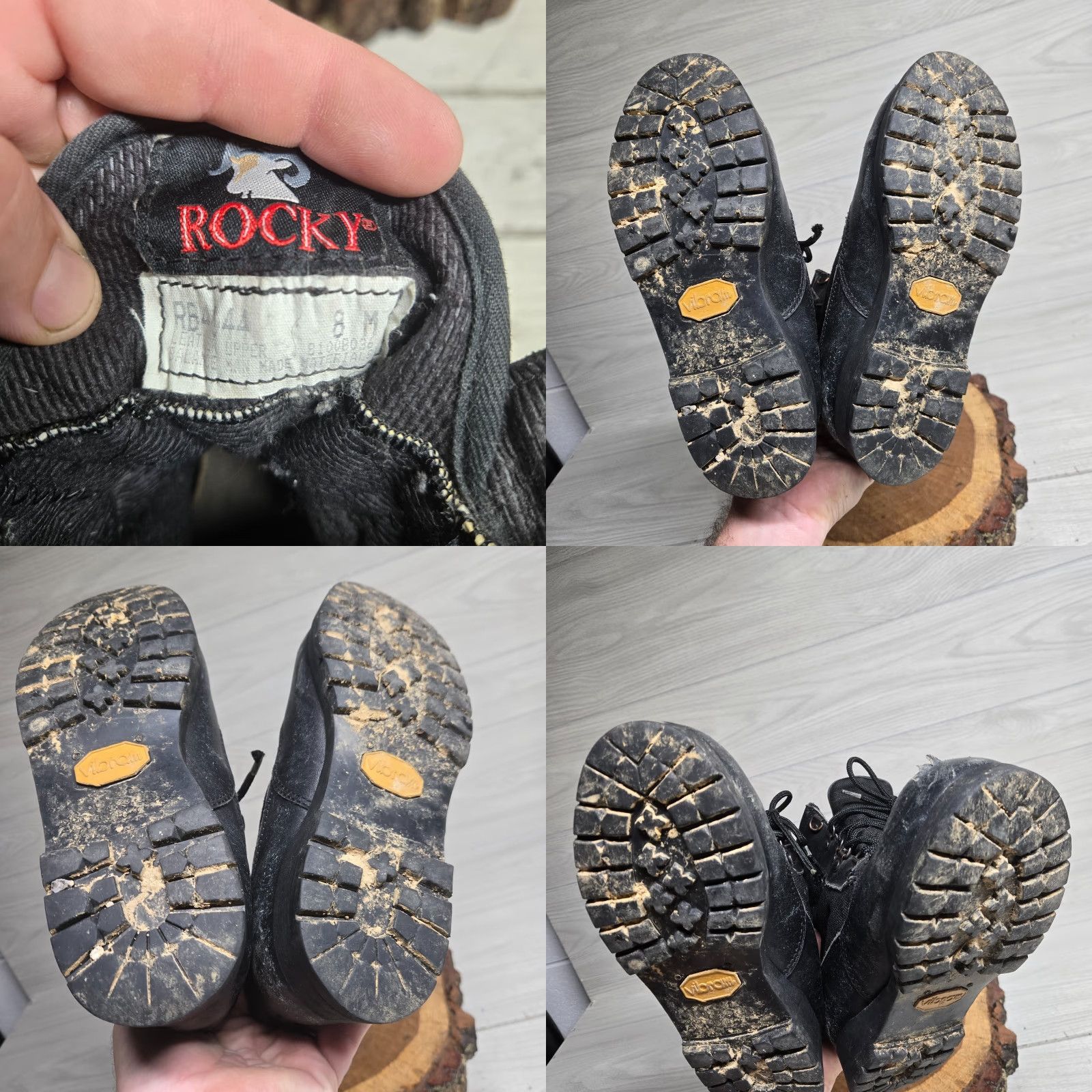 Vintage Rocky Black Insulated Hiking Boot Adult Women's Size 8M - Ankle, Round Toe, Lace Up, Outdoor Size US 8 / IT 38 - 8 Thumbnail