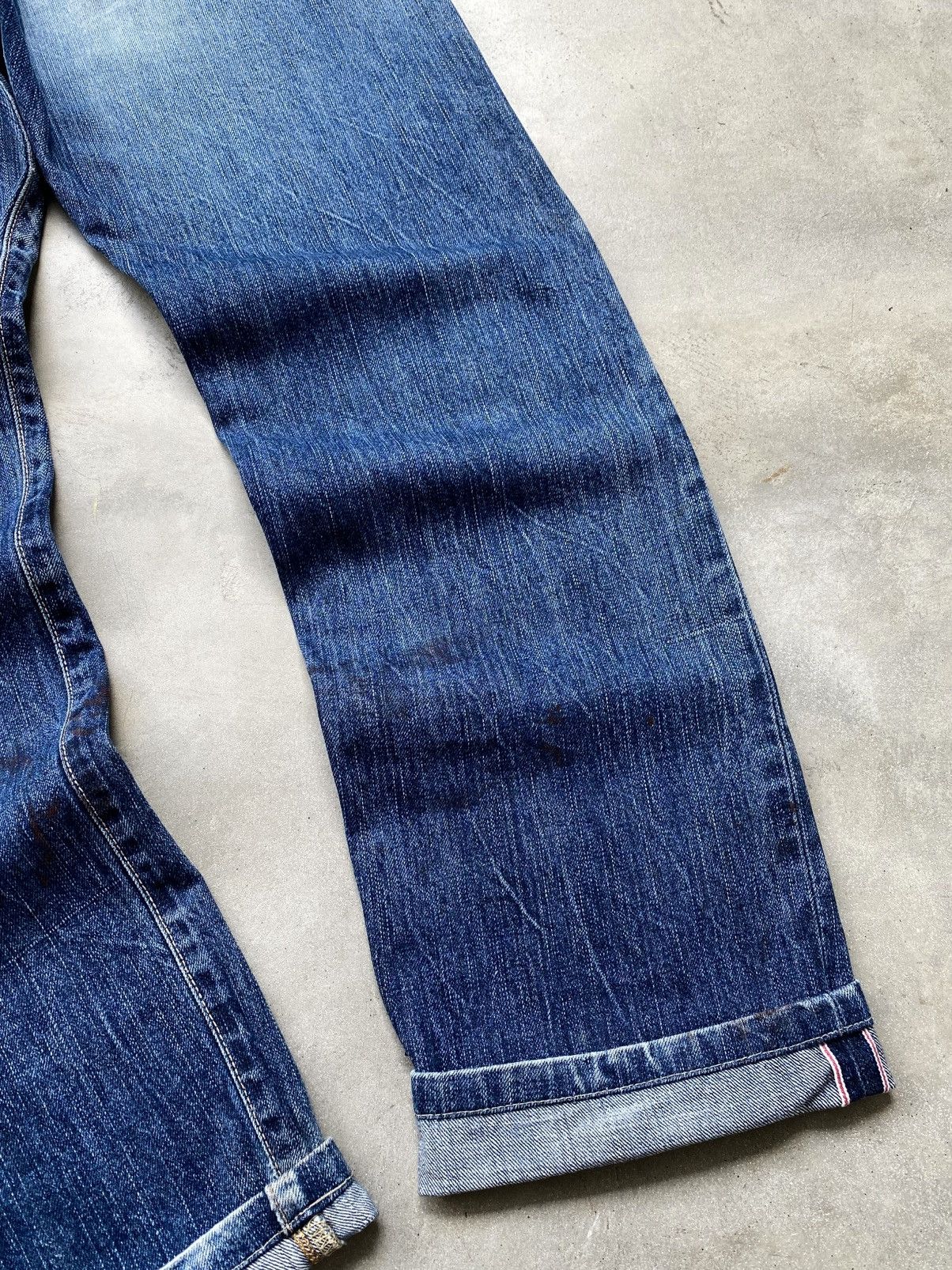 Edwin Thrashed Edwin 505 Red Line Selvedge Denim 🇯🇵 Size US 30 / EU 46 - 14 Thumbnail