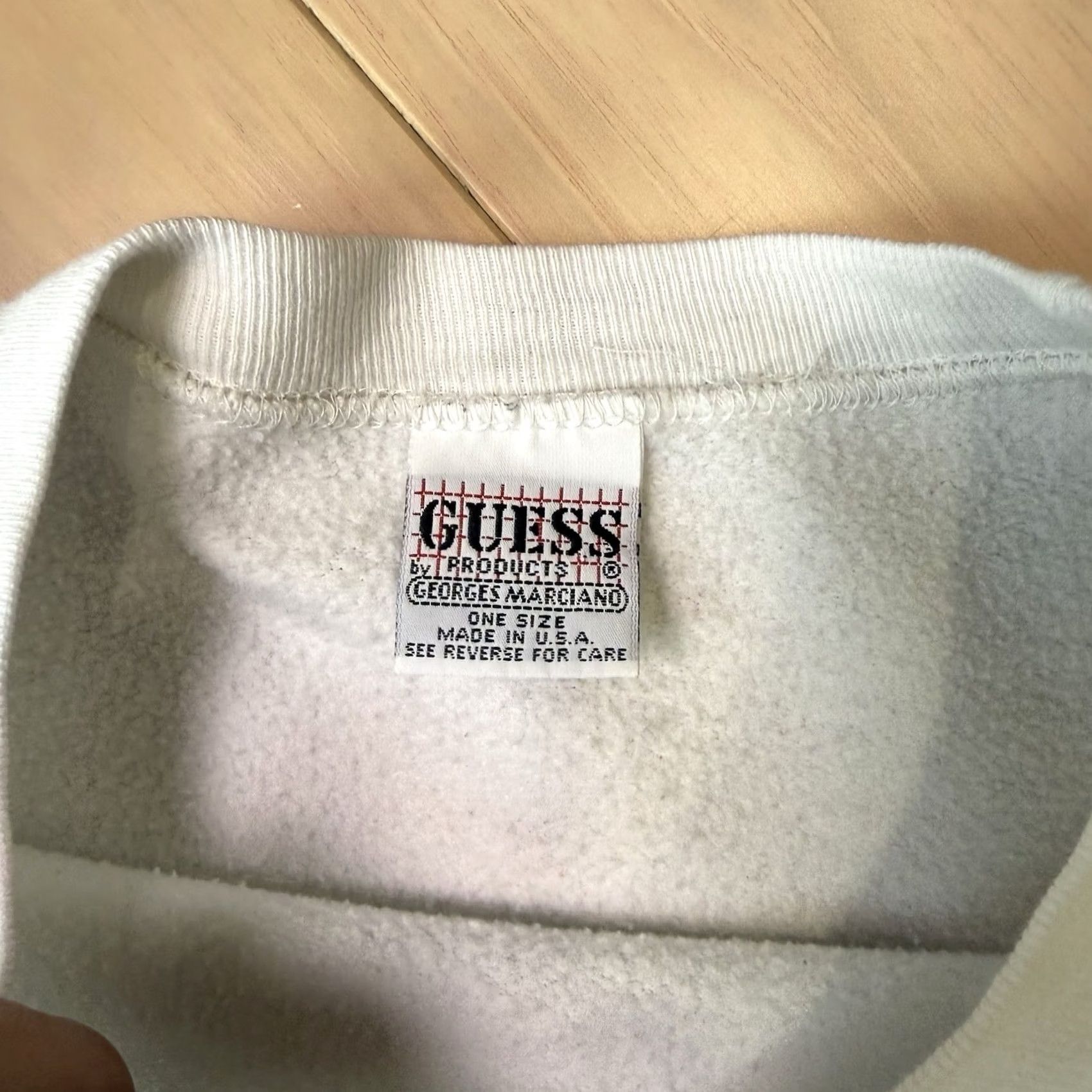 Guess VINTAGE GUESS Sweatshirt OSFA White 90s Fleece Penguin Made in USA Men Size US M / EU 48-50 / 2 - 7 Thumbnail