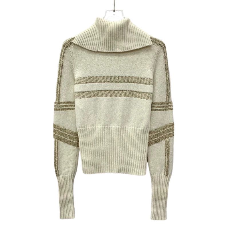 Dior Dior Color-blocked five-pointed letter inlaid wool long-sl Size XS / US 0-2 / IT 36-38 - 2 Thumbnail