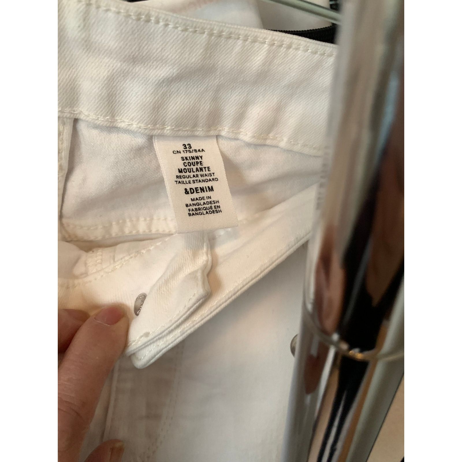 Other & Denim Women's Pants Size 33 White Size 33" - 6 Thumbnail