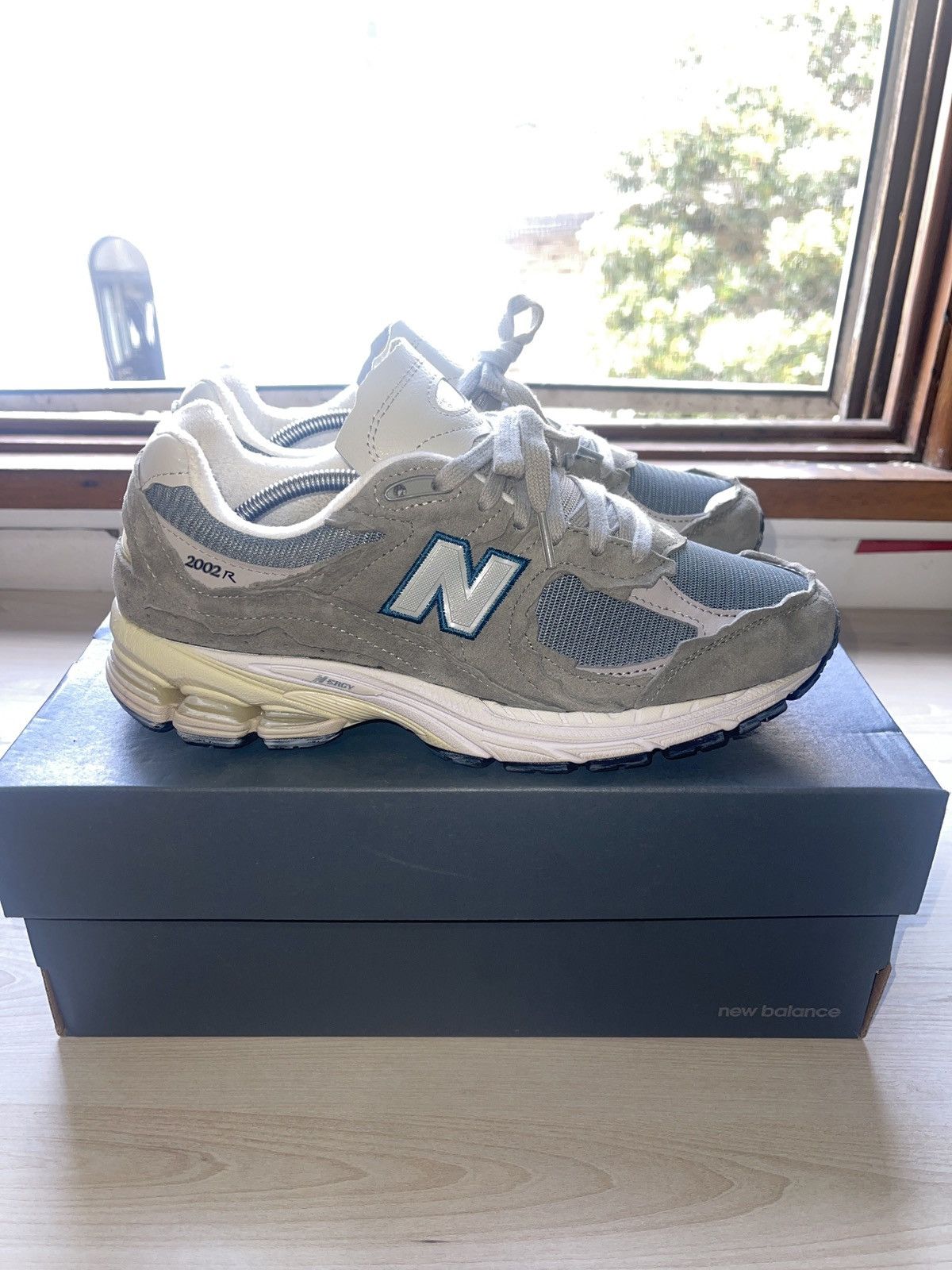 New Balance 2002R Protection Pack Mirage Grey/Green US8