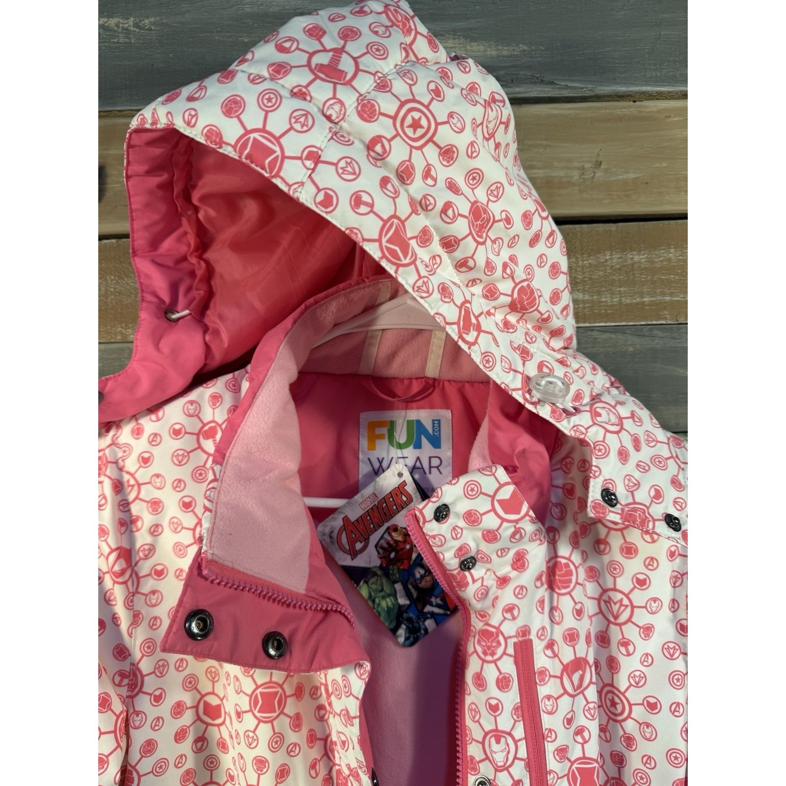 Marvel Comics FUN WEAR Marvel Avengers Girls Pink Winter Jacket Coat Ski S Size XL / US 12-14 / IT 48-50 - 9 Thumbnail