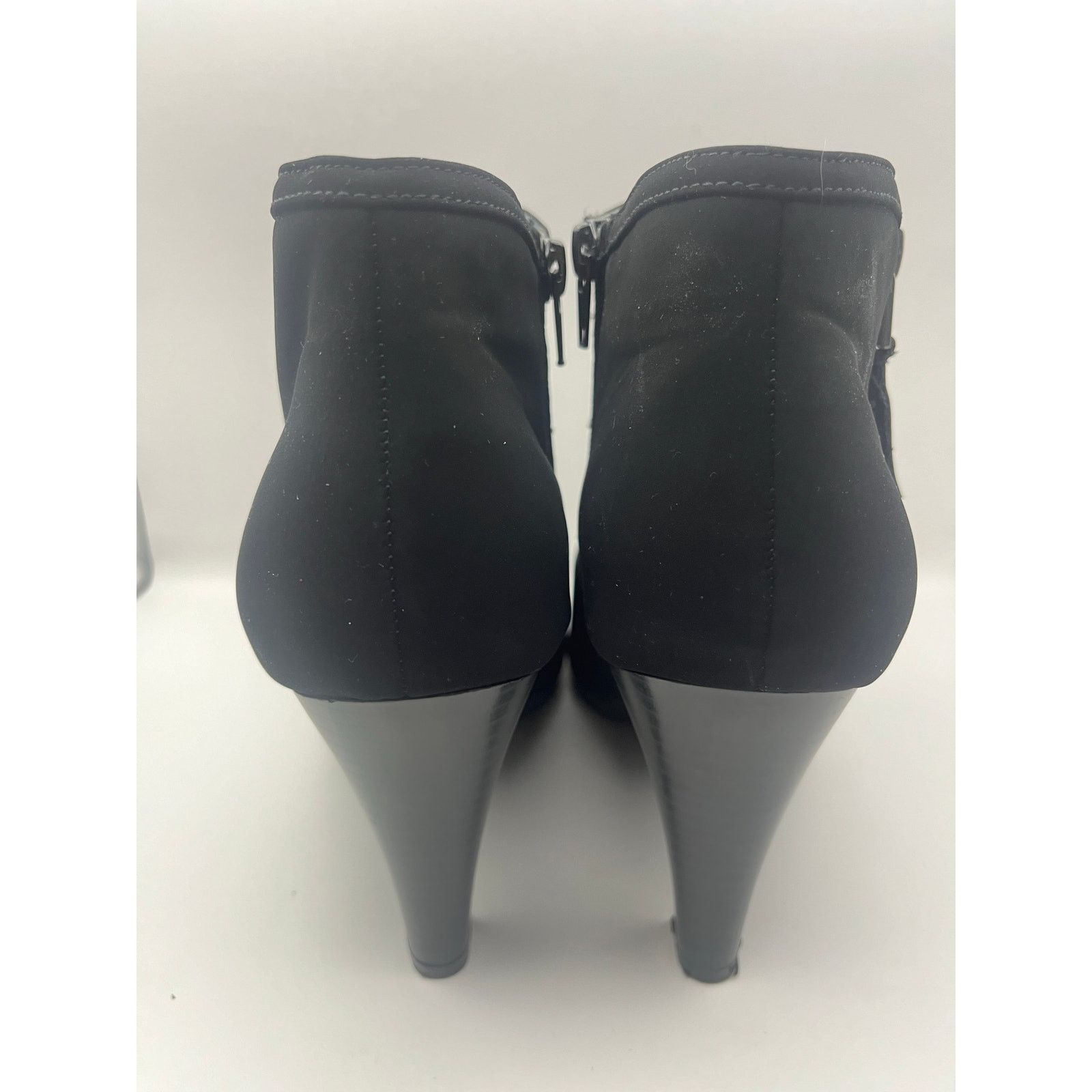 Unknown London Black Ankle Boot Heels Zip Up Dress Booties Women’s Size 9M Size US 9 / IT 39 - 6 Thumbnail