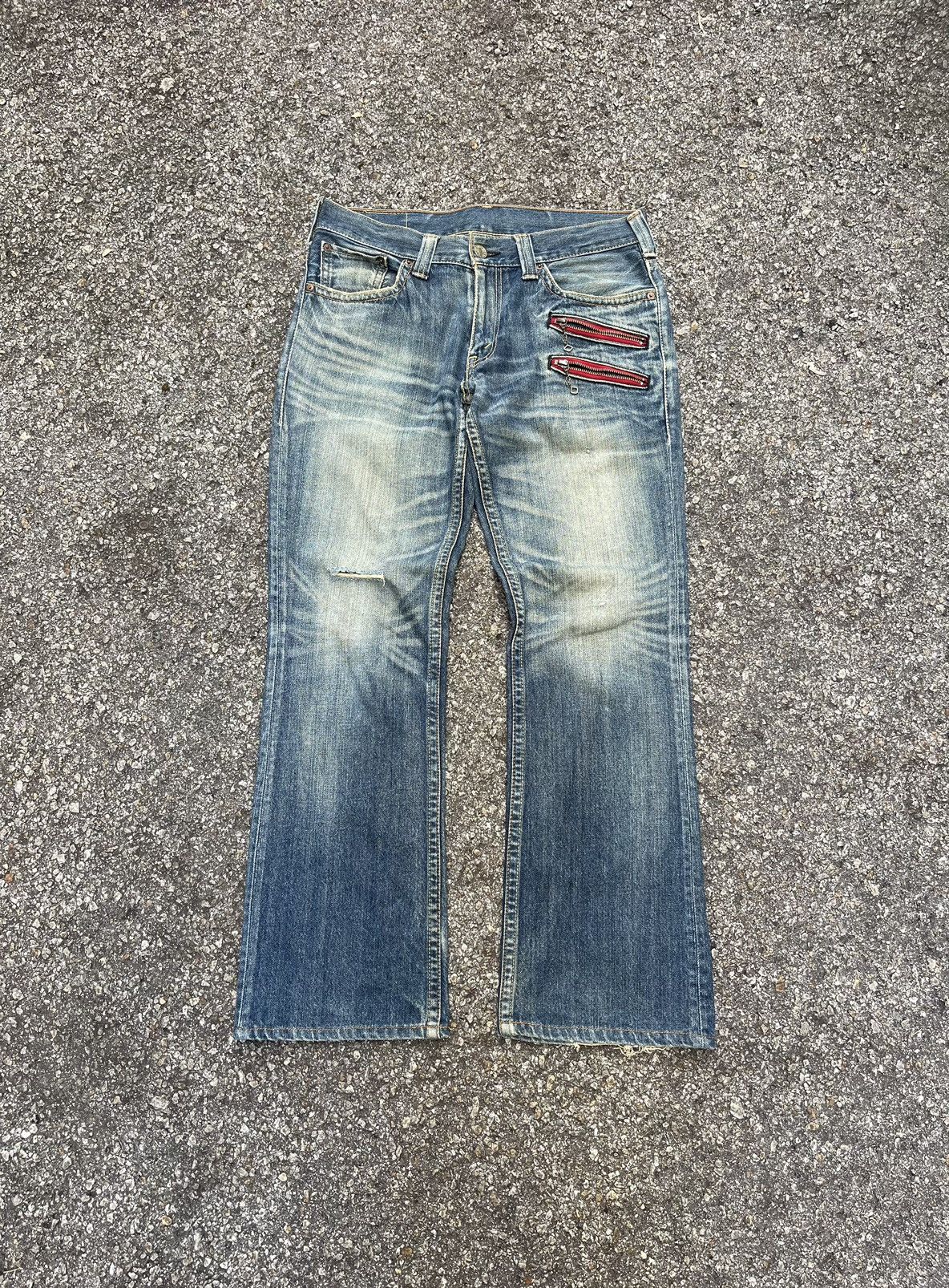 Levi's Flare Jeans Levis 708 Boot Cut Zipper Denim Distressed Punk Size US 32 / EU 48 - 1 Thumbnail