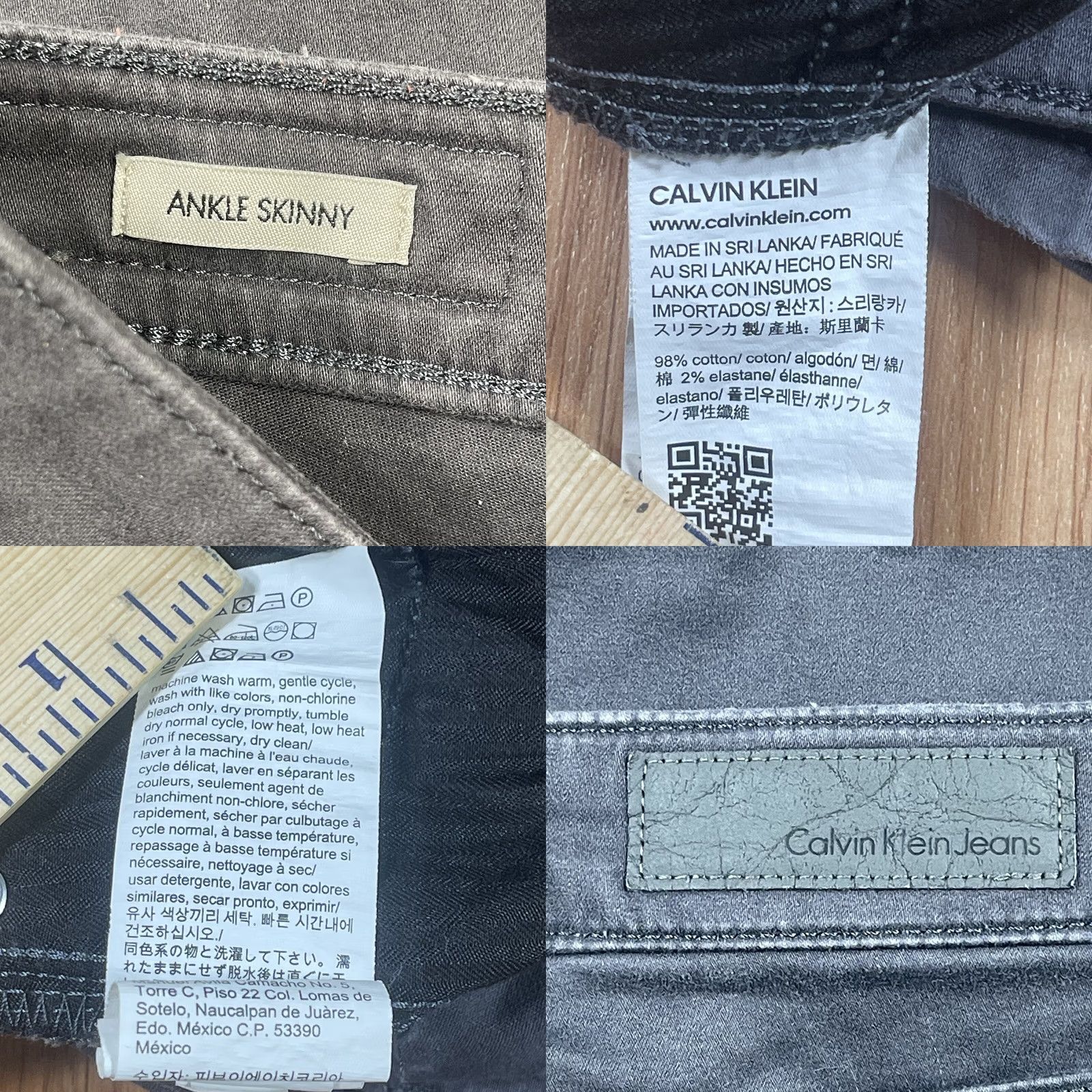 Calvin Klein Calvin Klein Jeans Womens 10 Gray Ankle Skinny Stretch Mid Rise Dark Wash Denim Jeans Women Slim Stretch Size 32" / US 10 / IT 46 - 9 Thumbnail