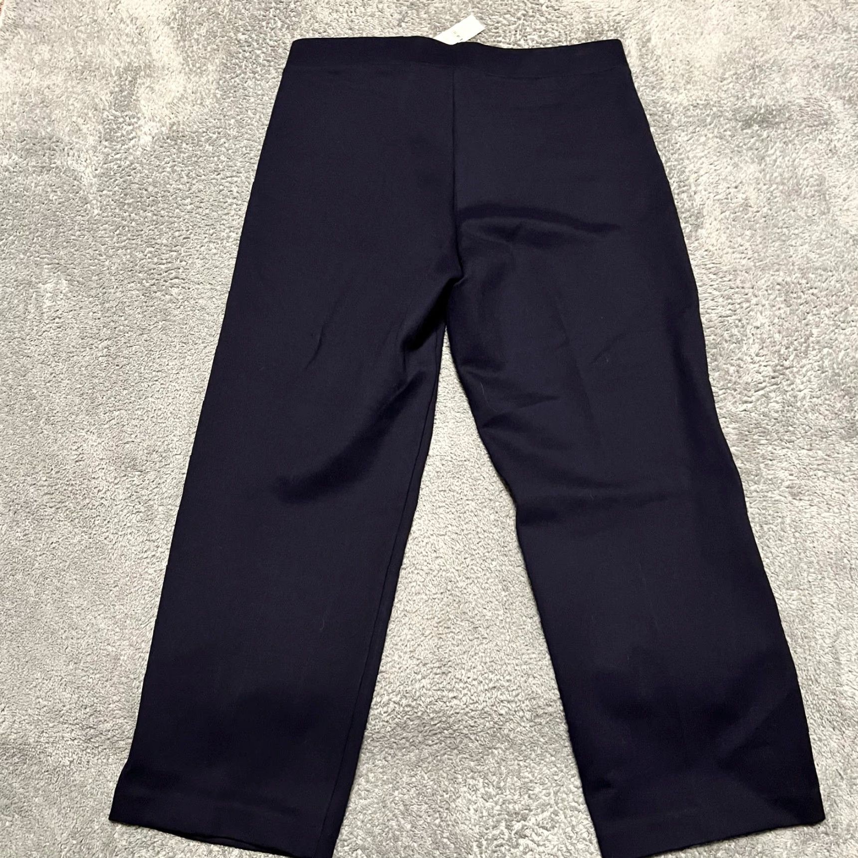 Loft LOFT Pants Womens XXL Blue Pull On Straight Leg Ponte Knit Pockets Work Jeans Trousers 39x28 Ankle Size 40" / US 18 - 4 Thumbnail