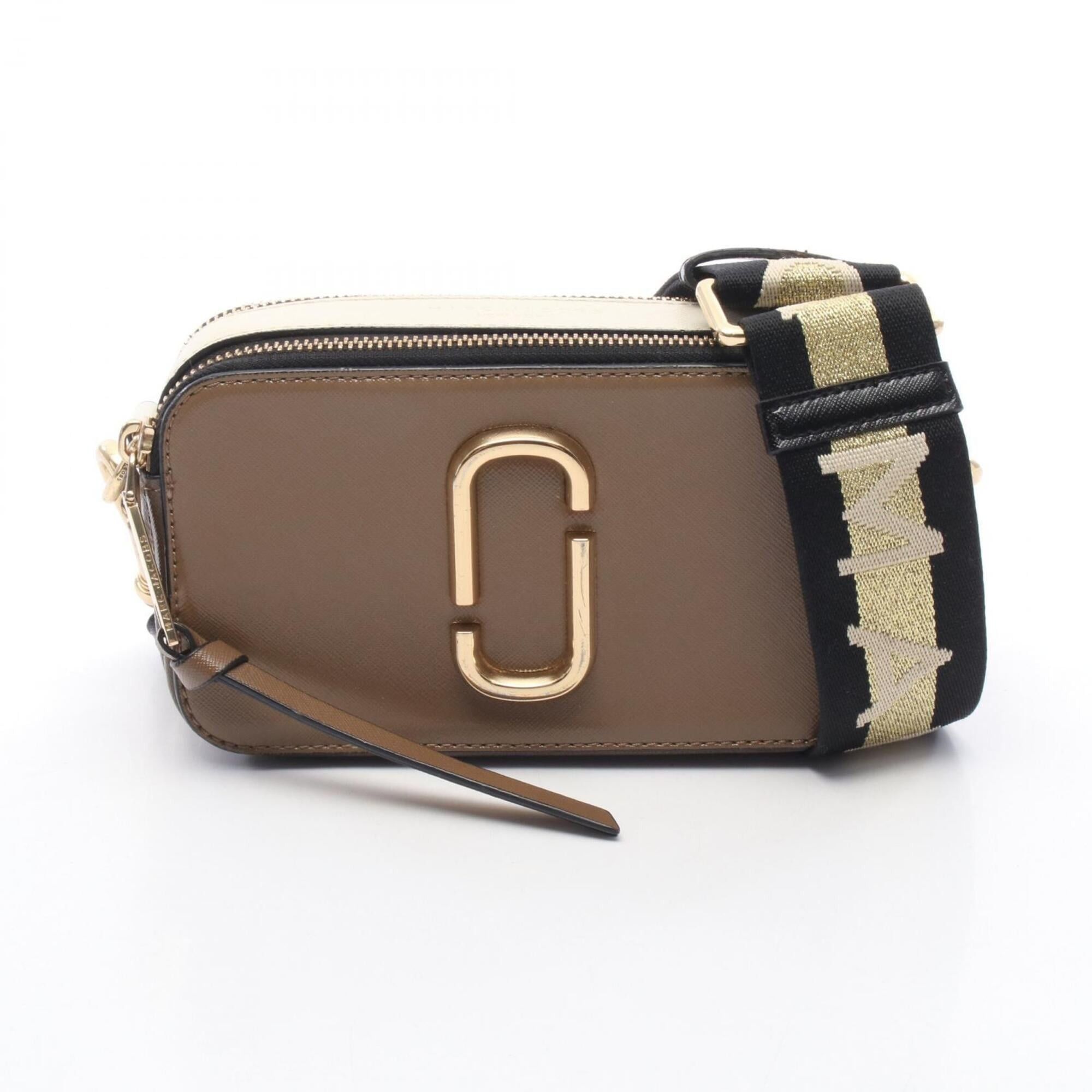 Marc Jacobs Marc Jacobs Snapshot Shoulder Bag/Handbag, Leather, Women's, Gray/Ivory, M0014146 Size ONE SIZE - 1 Thumbnail