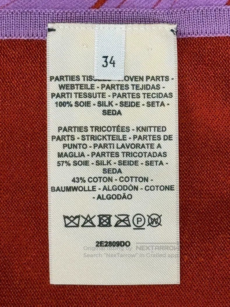 Hermes Hermes Silk blend chain pattern dress, silk and cotton ble Size XXS / US 00 / IT 34 - 7 Thumbnail