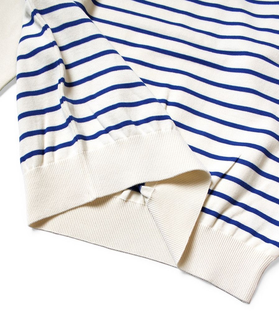 Kapital KAPITAL Panel Border Boat Neck knit Sweater BONE Sleeve L Size US L / EU 52-54 / 3 - 11 Thumbnail