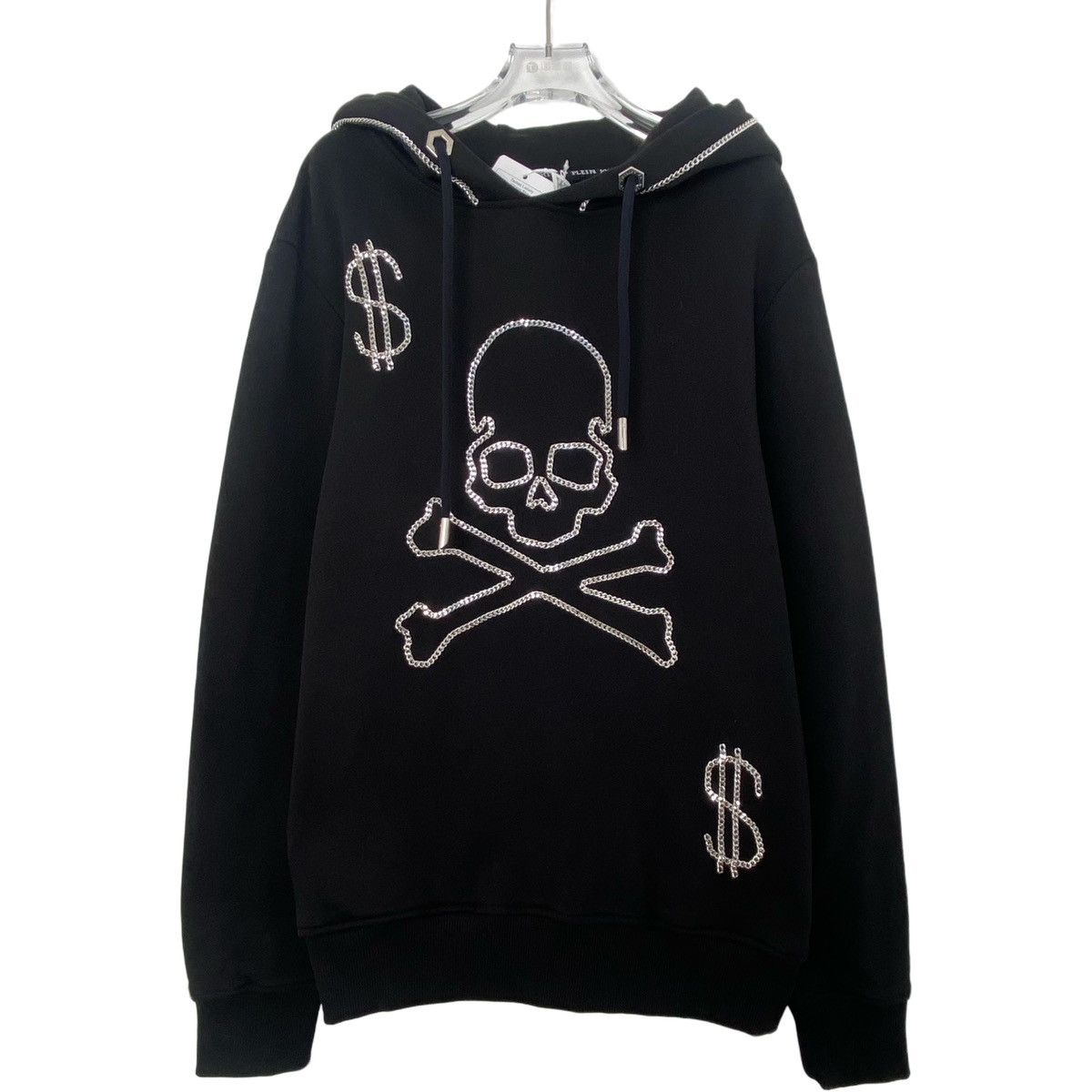 Philipp Plein PHILIPP PLEIN Cotton Fleece Lined Rhinestone Hoodie K26WX Size US L / EU 52-54 / 3 - 1 Thumbnail