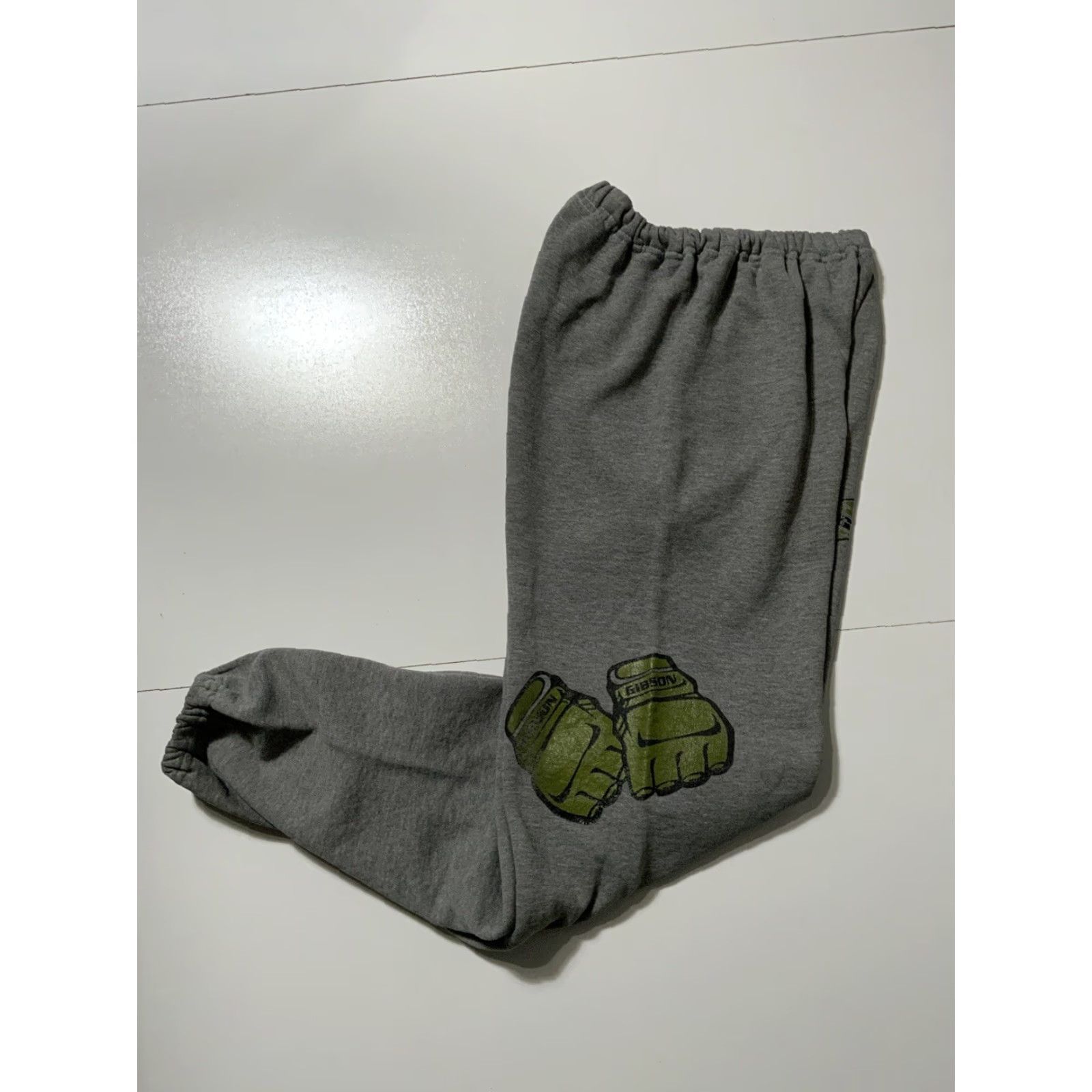 Russell Athletic VINTAGE Russell Athletic Lance Gibson MMA Grenade Tank Kickboxing Jogger Sweatpants Sz.L Gray Mens Sweatpants Size US 33 - 2 Thumbnail