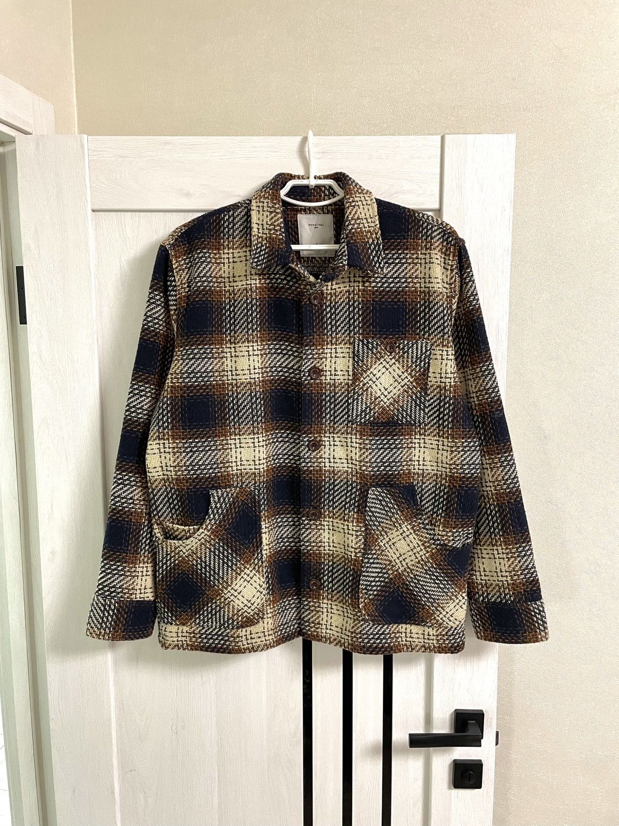 Percival Percival Sheridan Check Plaid Overshirt Jacket Coat Size US L / EU 52-54 / 3 - 1 Thumbnail