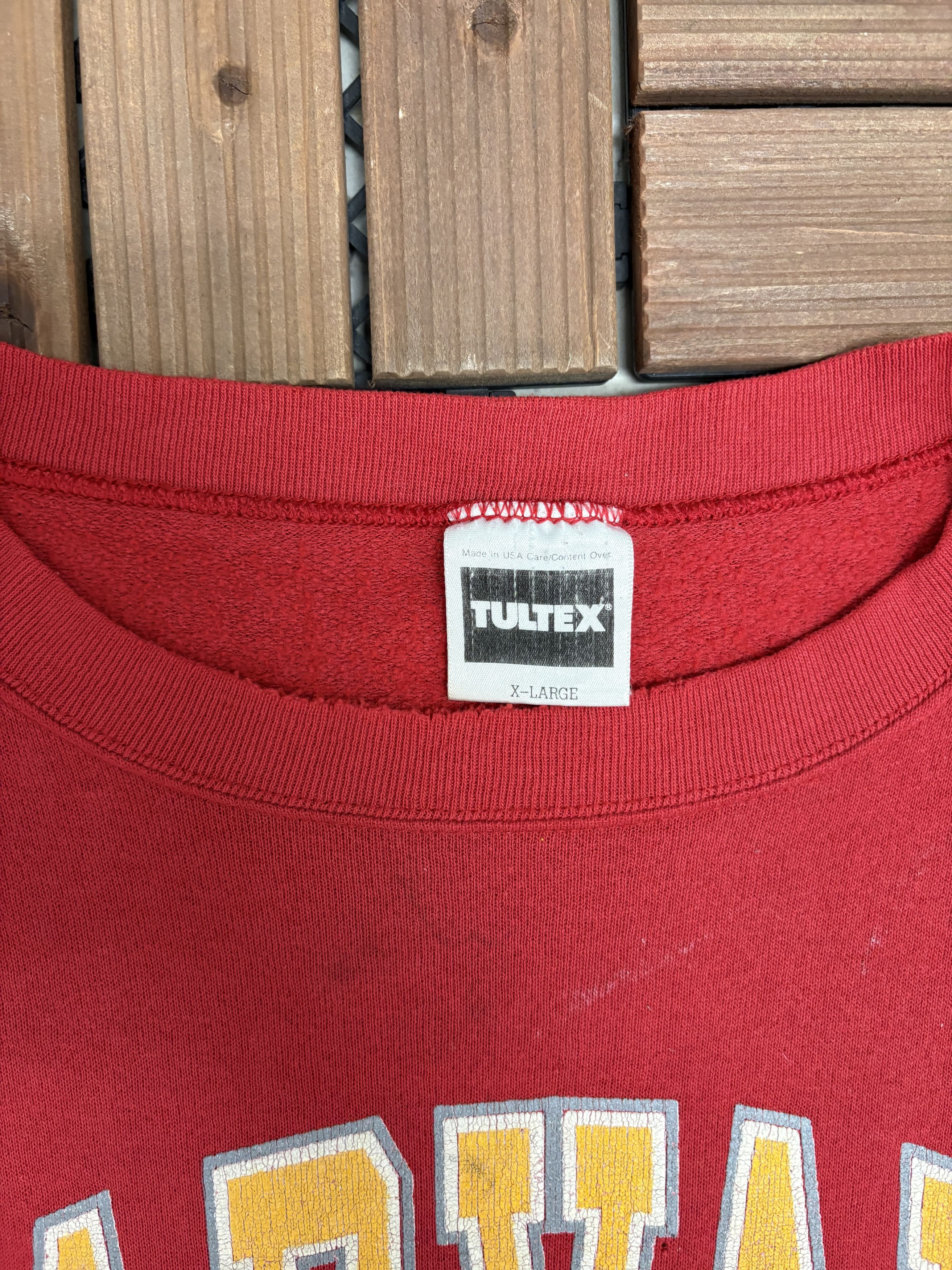 Vintage Harvard Crimson Vintage Red Distressed Sweater Crewneck Size US XL / EU 56 / 4 - 5 Thumbnail