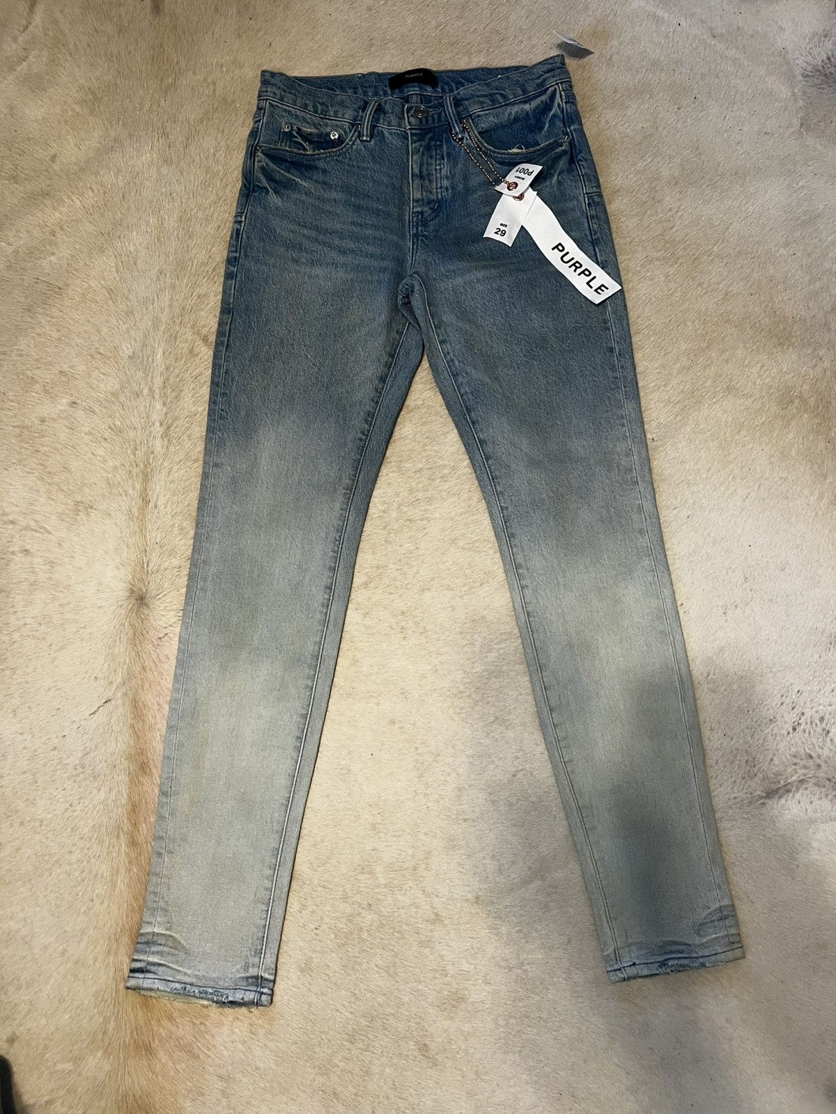 Purple Brand Purple Brand Skinny Rhone Fade Light Indigo Jean Size US 29 - 1 Thumbnail