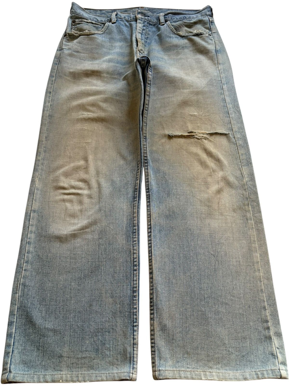 Levi's Vintage 90s Levis 534 Rusty Mud Wash Distressed Baggy Jeans Size US 34 / EU 50 - 1 Thumbnail