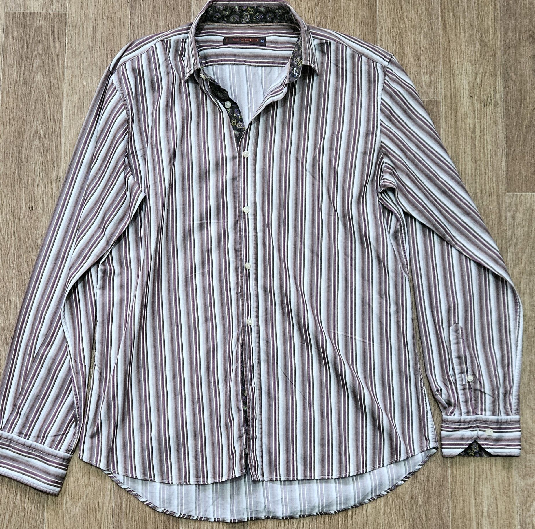 Etro Etro Milano Mens Button Down Dress Shirt Size 40 Long Size US XXS / EU 40 - 1 Thumbnail