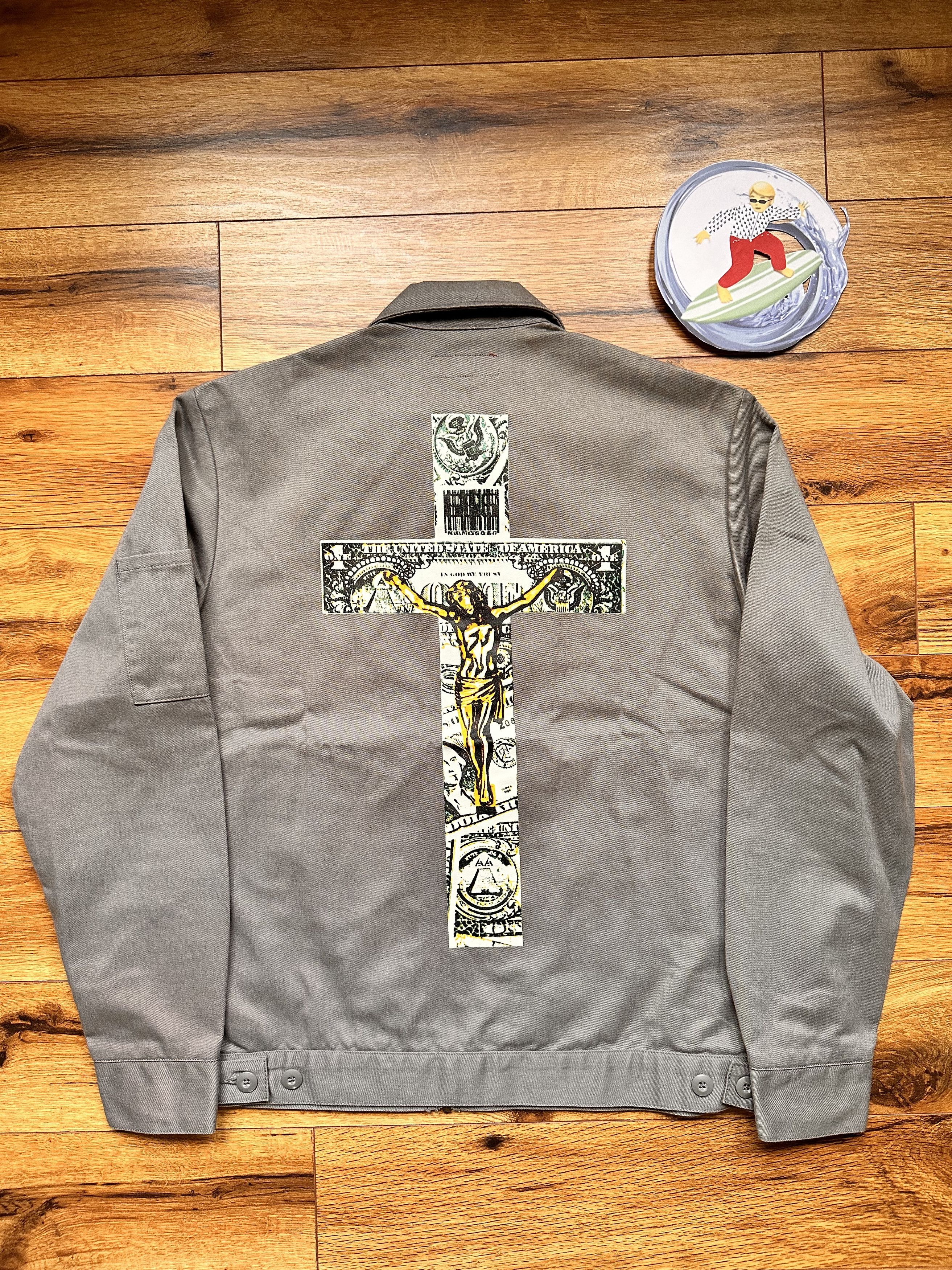 Supreme Dead Kennedys Work Jacket Gray M In God We Trust