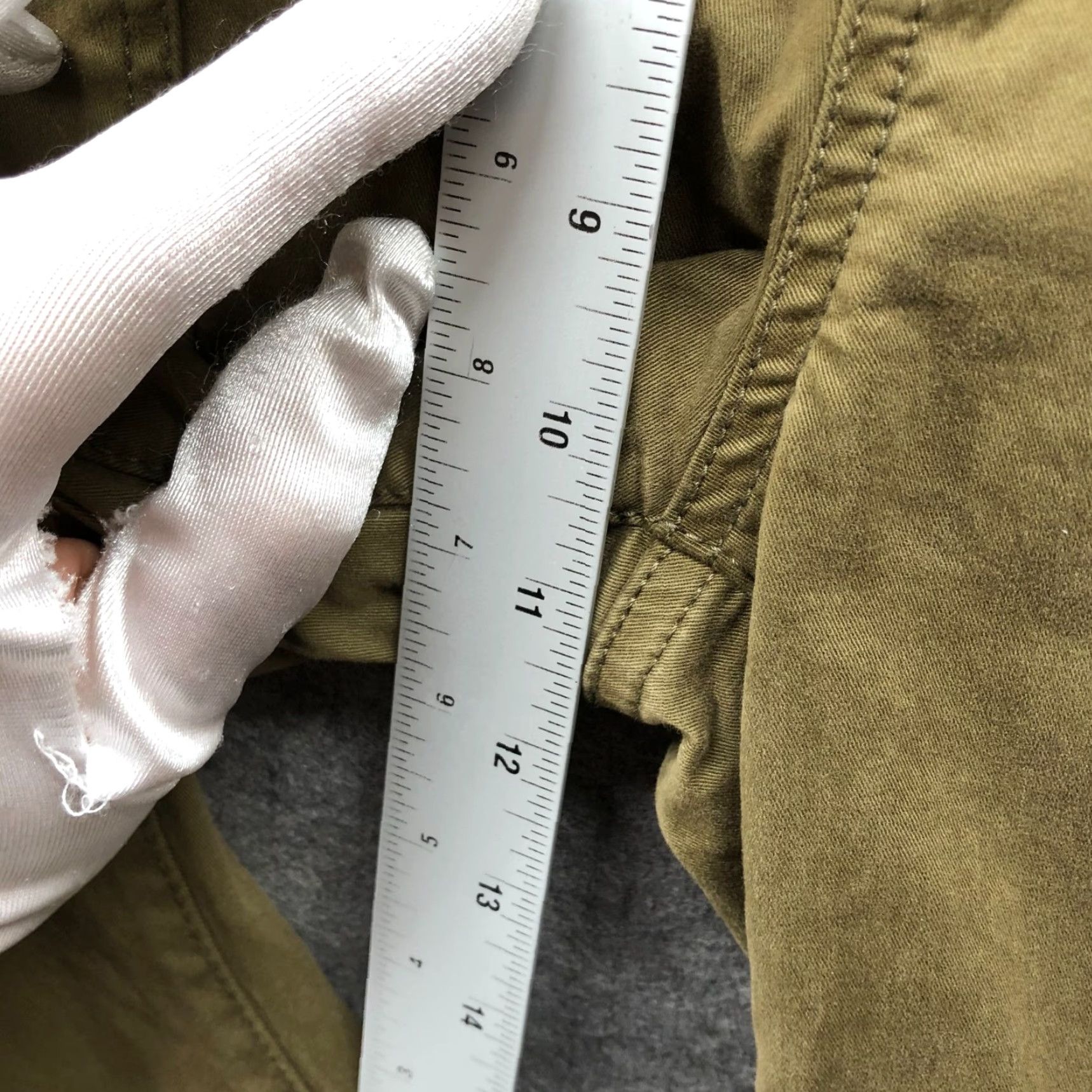 Anthropologie Anthropologie Pilcro Wanderer Trouser Pants Womens 28 Mid Rise Olive Green Twill Cotton Lyocell Spandex Ankle Straight Pockets Bohemian Size 28" / US 6 / IT 42 - 7 Thumbnail
