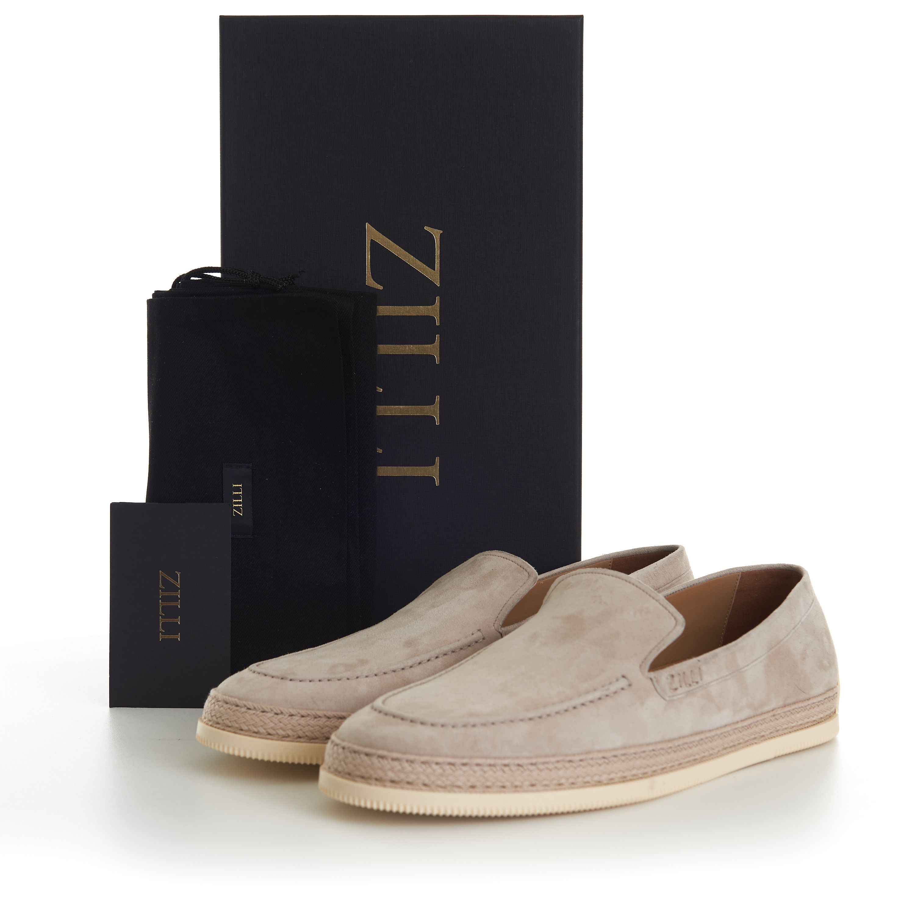 Zilli Beige Casual Moccasins, White Woven Outsole Size US 8 / EU 41 - 12 Thumbnail