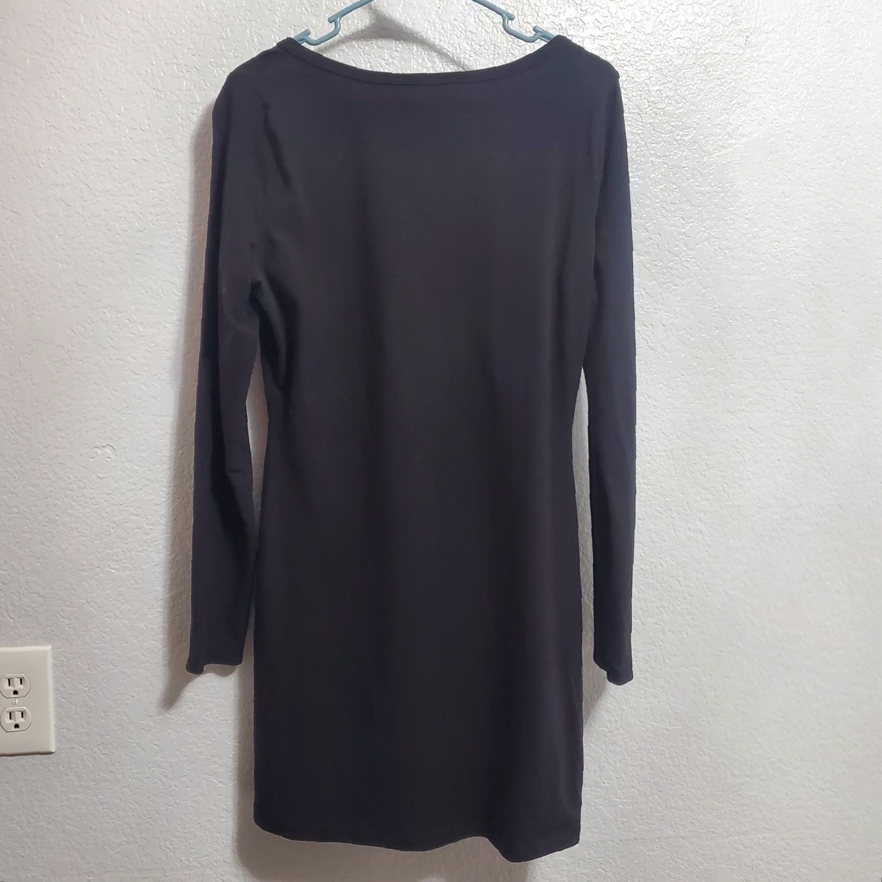 Reformation Reformation Jeans Dress Women XL Black Long Sleeve Organic Cotton Stretch Casual Size XL / US 12-14 / IT 48-50 - 2 Thumbnail
