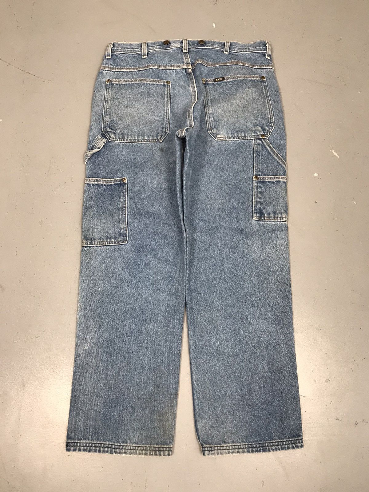 Vintage Vintage key double knee denim Size US 35 - 7 Thumbnail