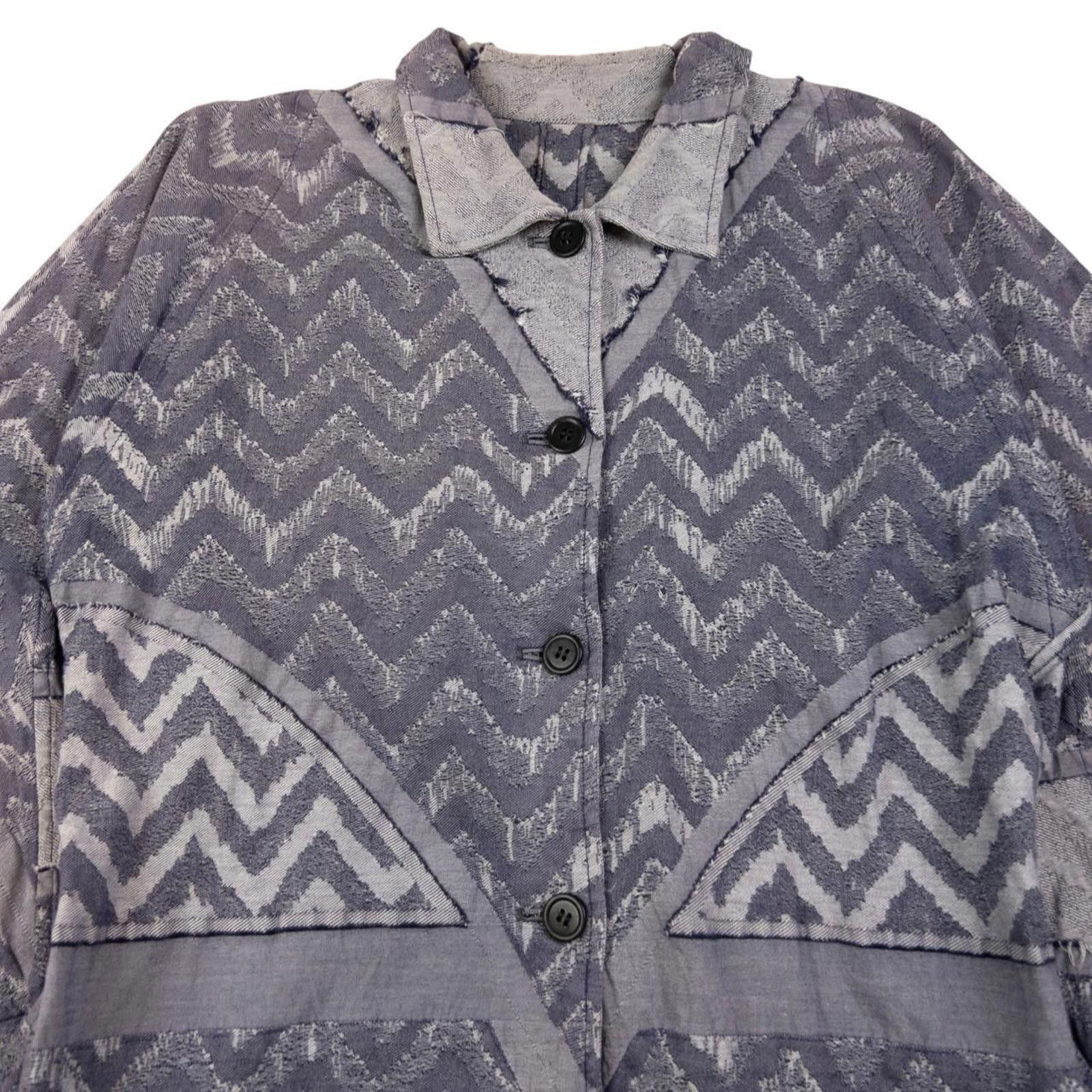Issey Miyake Vintage A-POC By Issey Miyake Zig Zag Button Jacket Womens L Size US L / EU 52-54 / 3 - 3 Thumbnail