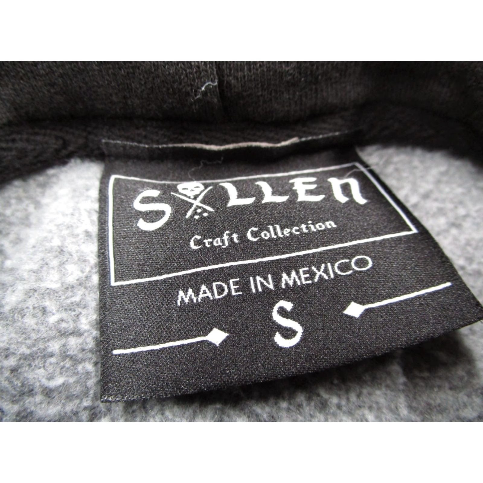 Vintage Sullen Hoodie Mens Small Black Kangaroo Pocket Needle Pushers Graphic Pullover Size US S / EU 44-46 / 1 - 3 Thumbnail