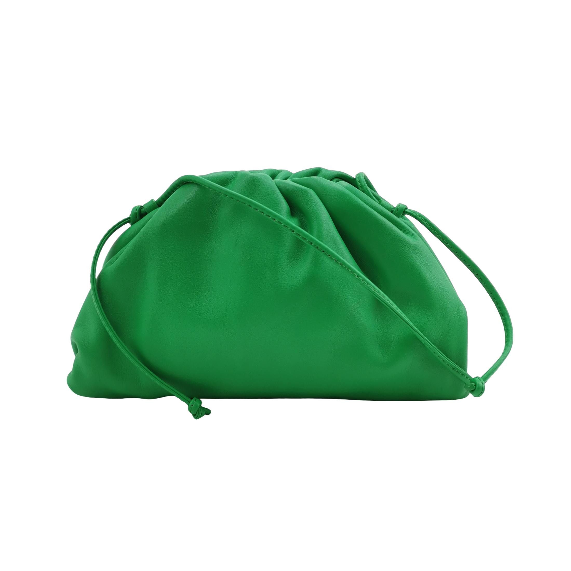 Bottega Veneta Pouch Mini Leather Bag Green, Women's