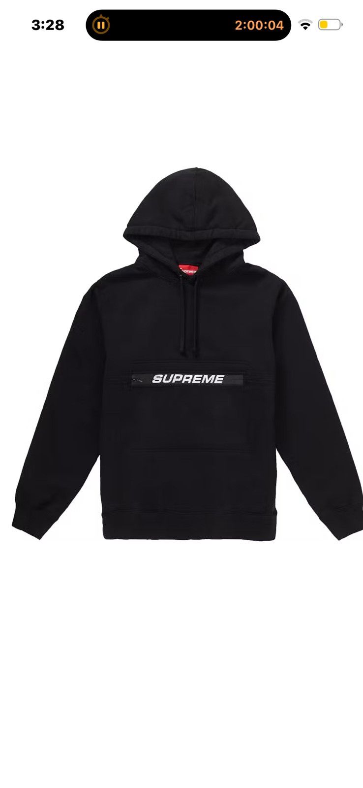Supreme Black Supreme zip Pouch hoodie Size US M / EU 48-50 / 2 - 7 Thumbnail