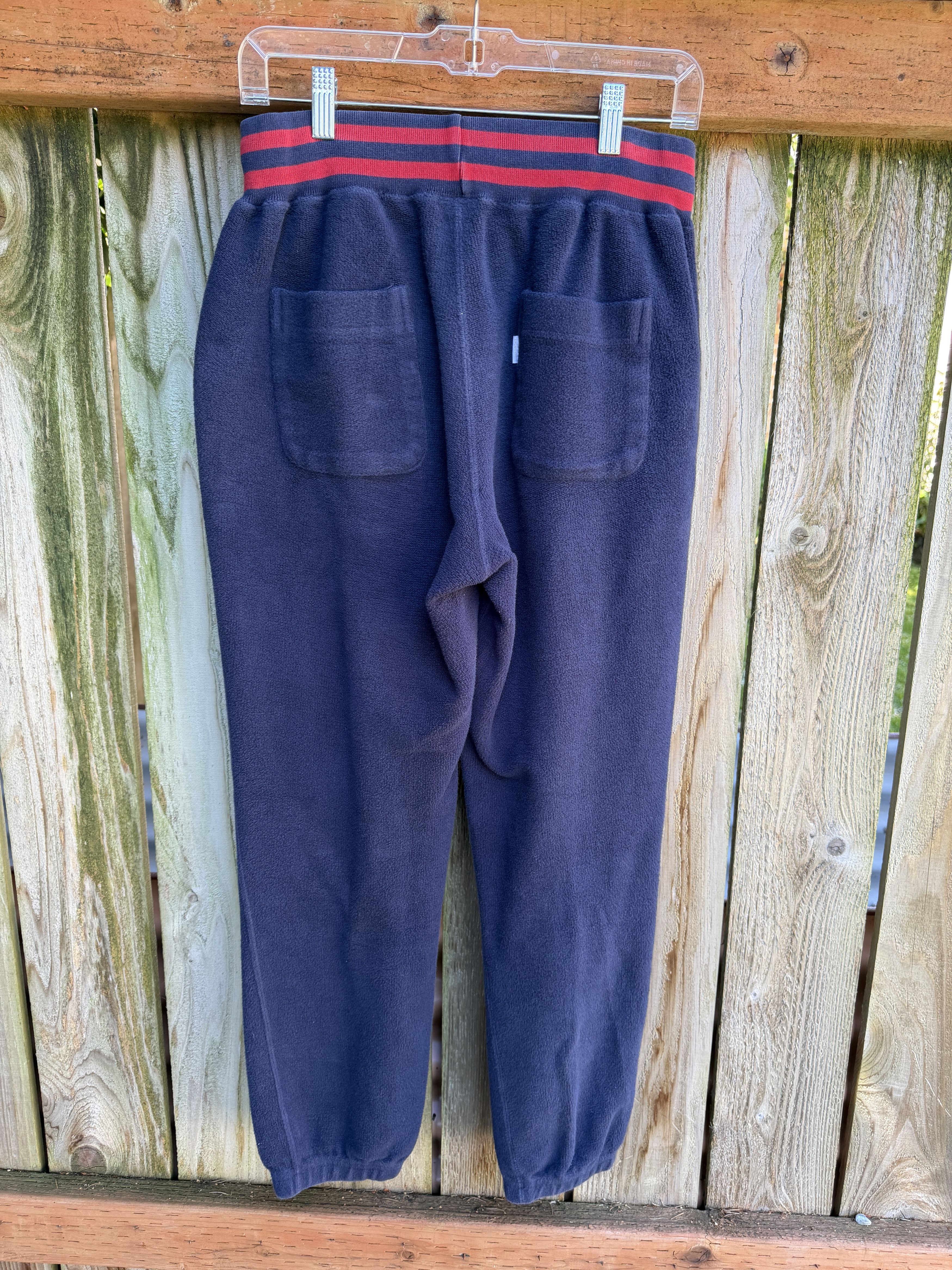 Aime Leon Dore Reverse Fleece Sweats Navy Midnight Script Logo Size US 30 / EU 46 - 3 Thumbnail