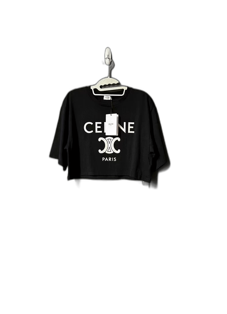 Celine Celine Cropped Short Sleeve Tee Size US L / EU 52-54 / 3 - 1 Thumbnail