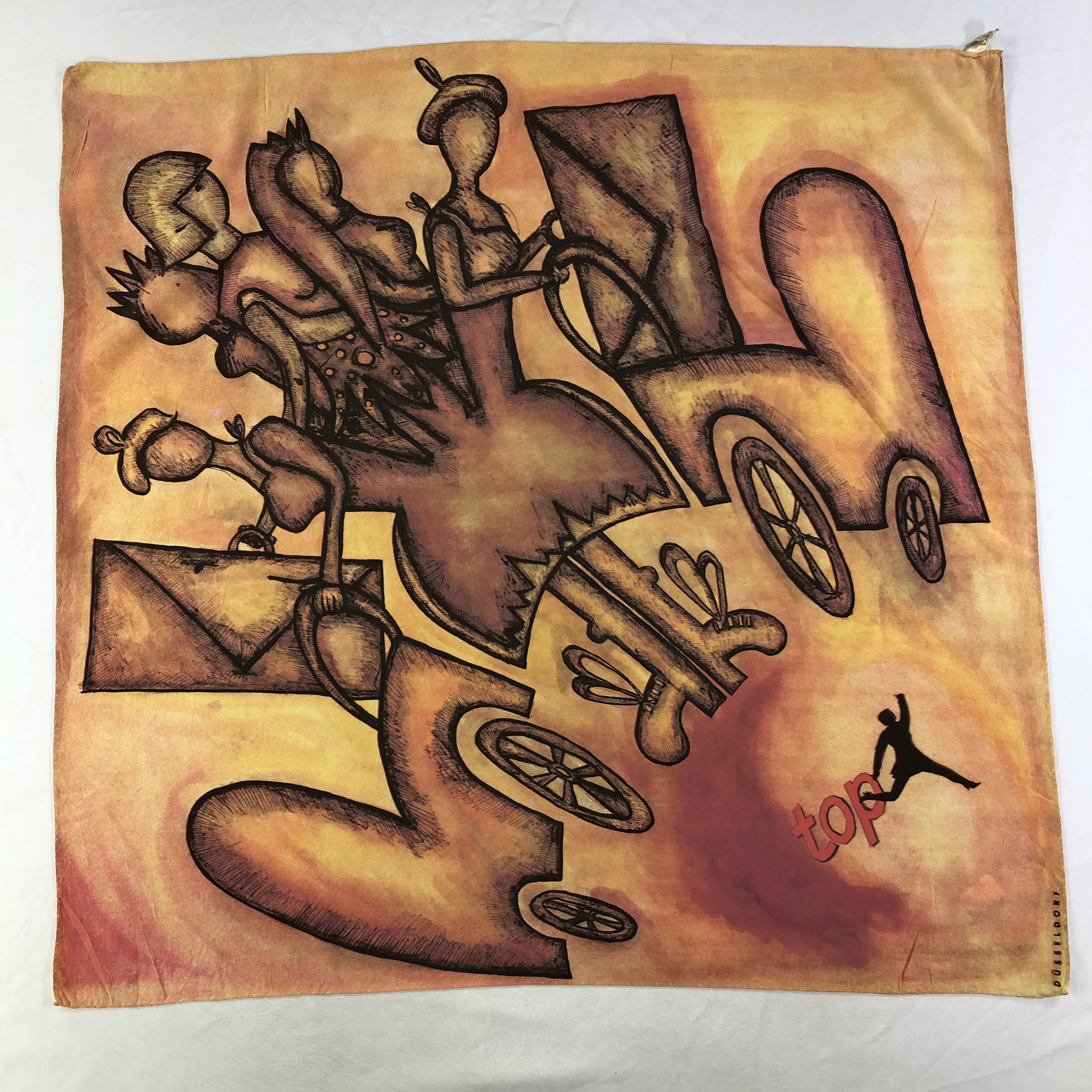 Vintage Vintage Dusseldorf Silk Scarf Size ONE SIZE - 2 Thumbnail