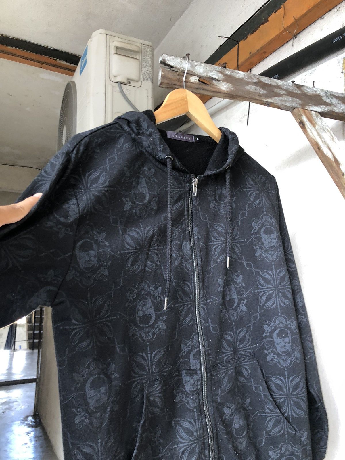 Nice🔥 Gwanner Full Print Skull Bondage Punk Hoodie