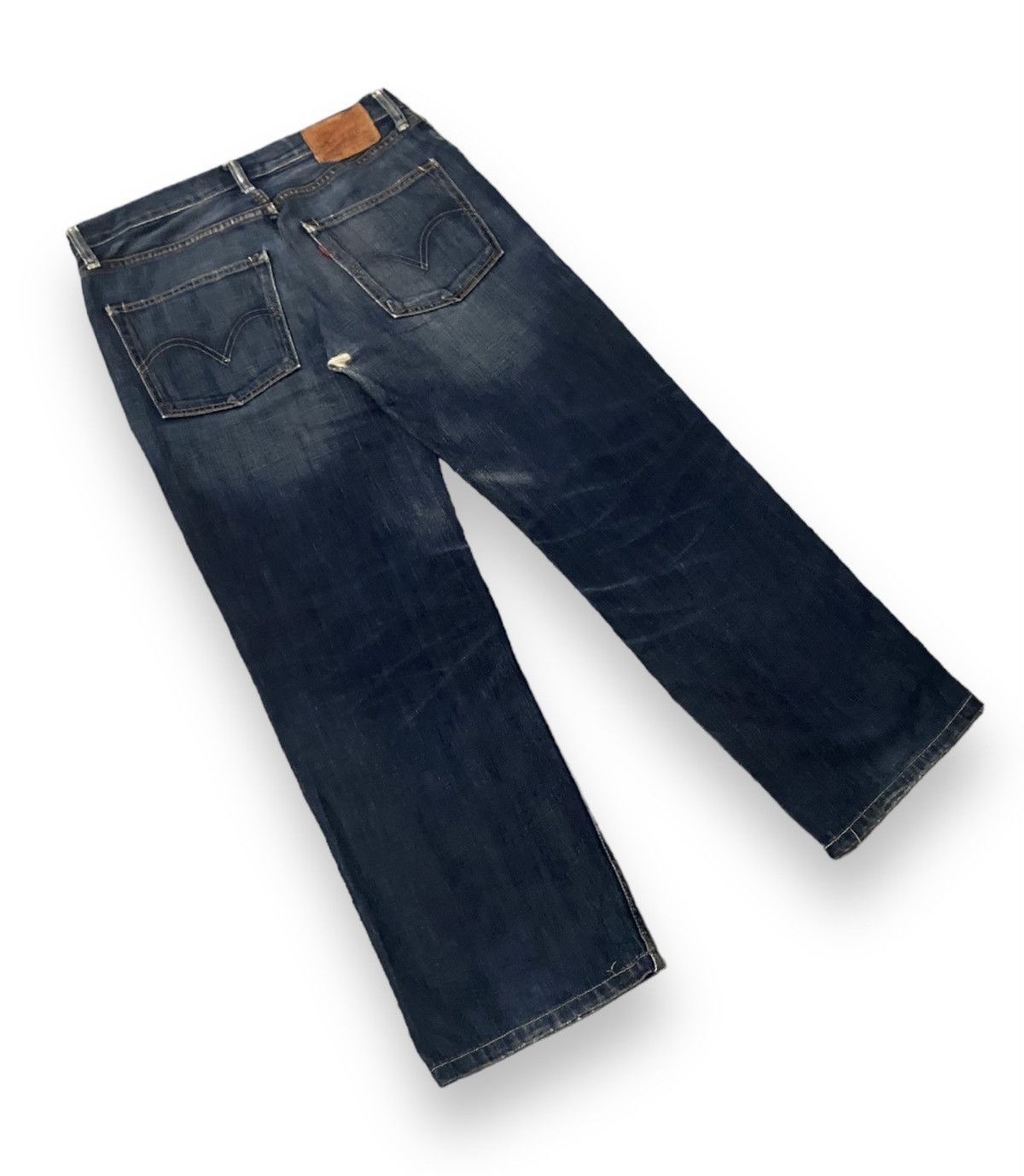 Japanese Brand × Levi's × Vintage Vintage Levis 502 Selvedge 4459 Button Distress Straight d' Size US 33 - 10 Thumbnail