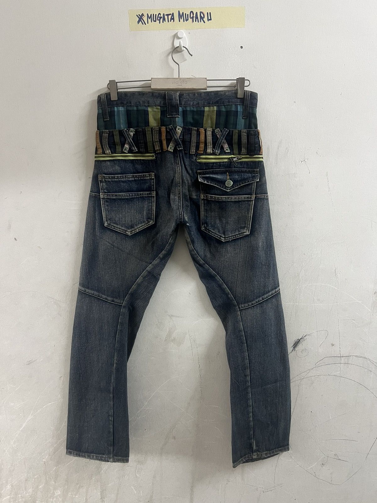 Hysteric Glamour DOUBLE WAIST🔥BREATHMINT TWIST DISTRESSED DENIM PANT Size US 30 / EU 46 - 1 Thumbnail