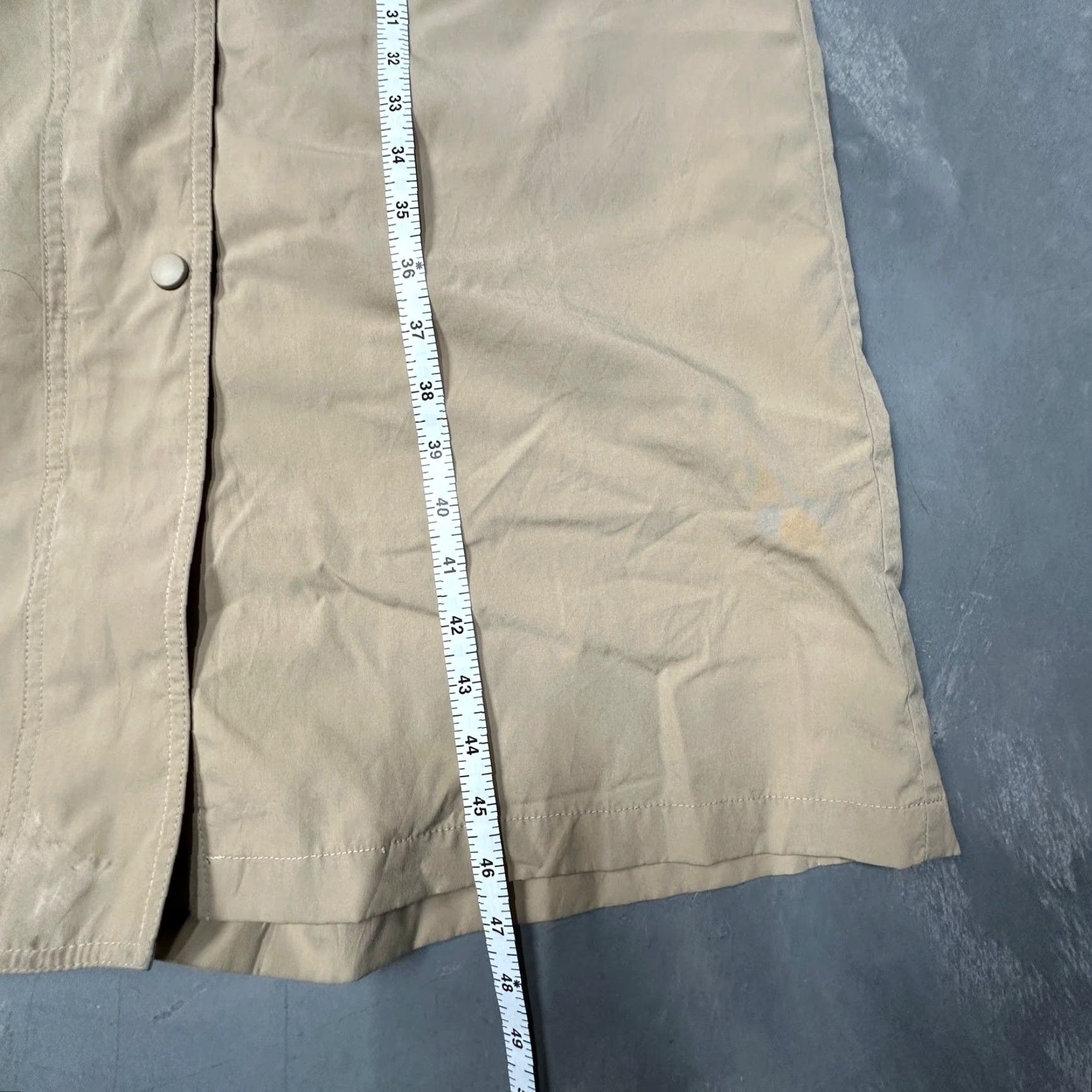 Vintage VINTAGE LL Bean HJ60 Duster Vented Rain Trench Long Coat Women XS Hooded Beige Tan Wool Blend Trench Coat Womens XS Size XS / US 0-2 / IT 36-38 - 4 Thumbnail
