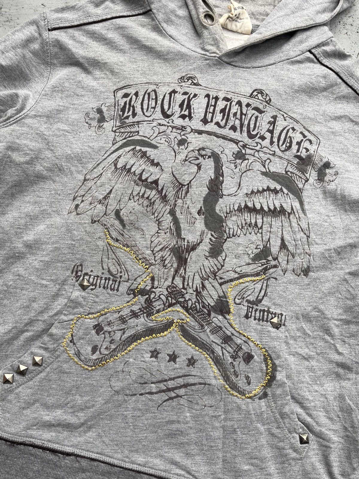 20471120 Flash Of Ong Poem Rock Eagle Studed Hoodie Punk Lgb Vkei Size US S / EU 44-46 / 1 - 4 Thumbnail