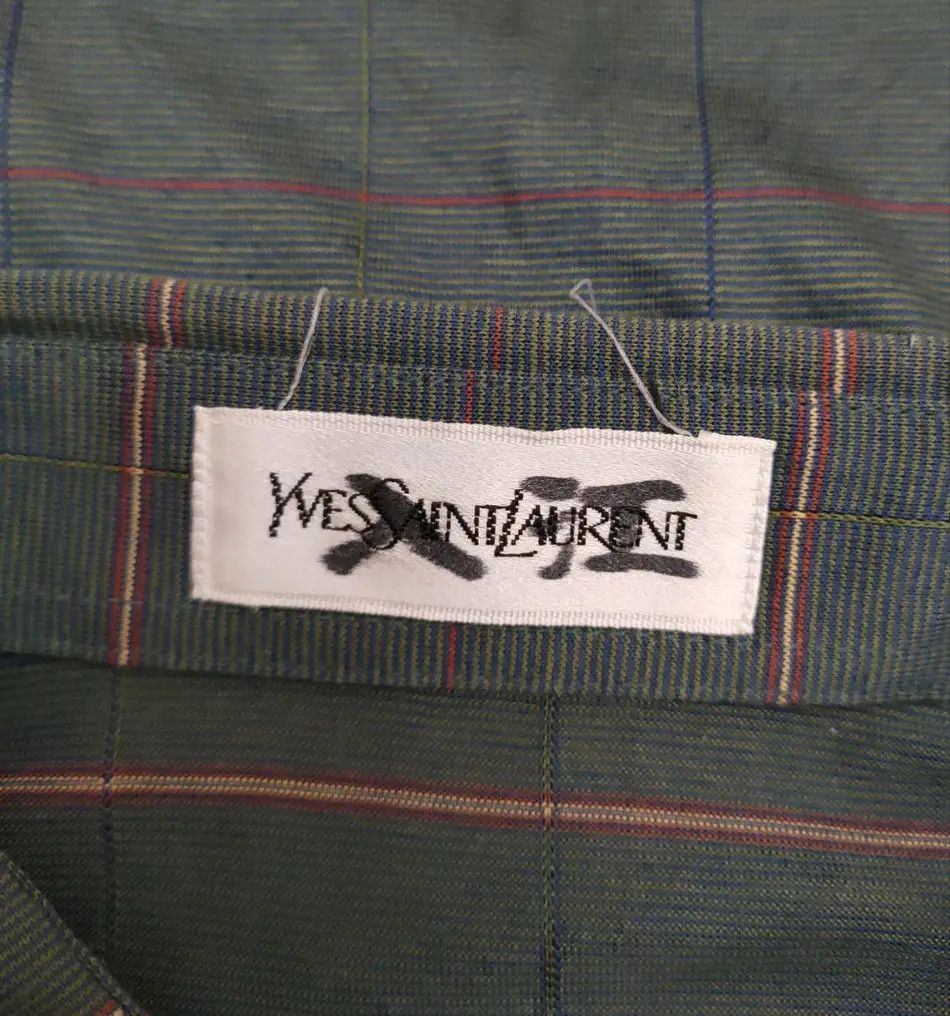 Vintage Vintage YSL Checkered Long Sleeve Polo Size US M / EU 48-50 / 2 - 3 Thumbnail