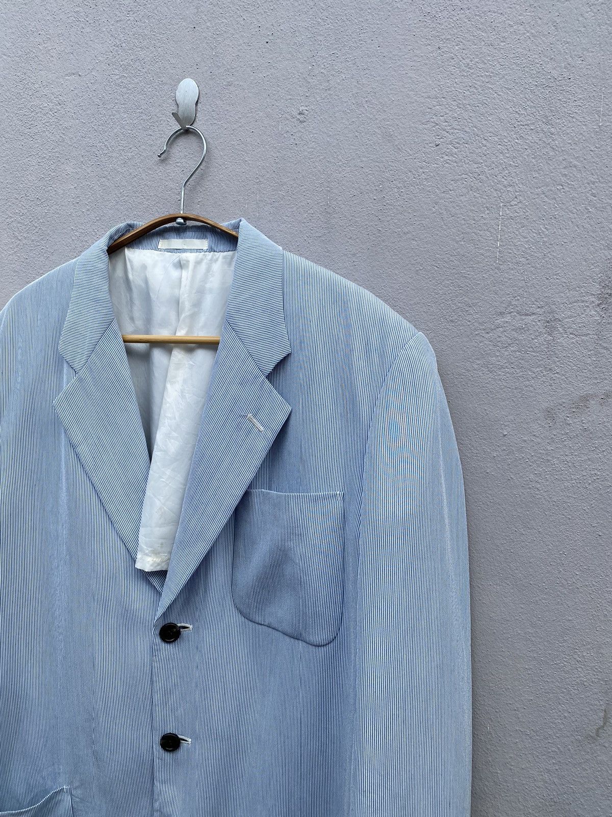 Christian Dior Monsieur Christian DIOR Monsieur Blue Pin Stripes Blazer Size 40L - 3 Thumbnail