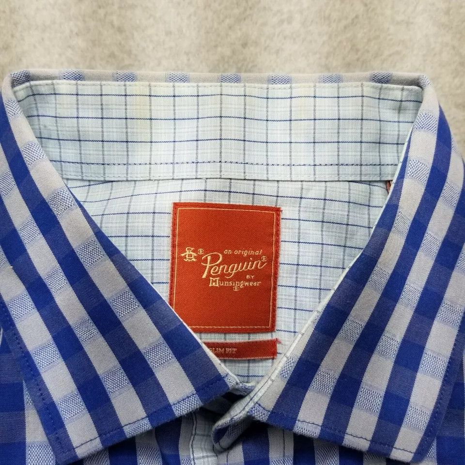 Original Penguin Penguin Shirt Mens 15 32/33 Check Casual Long Sleeve Size US L / EU 52-54 / 3 - 9 Thumbnail