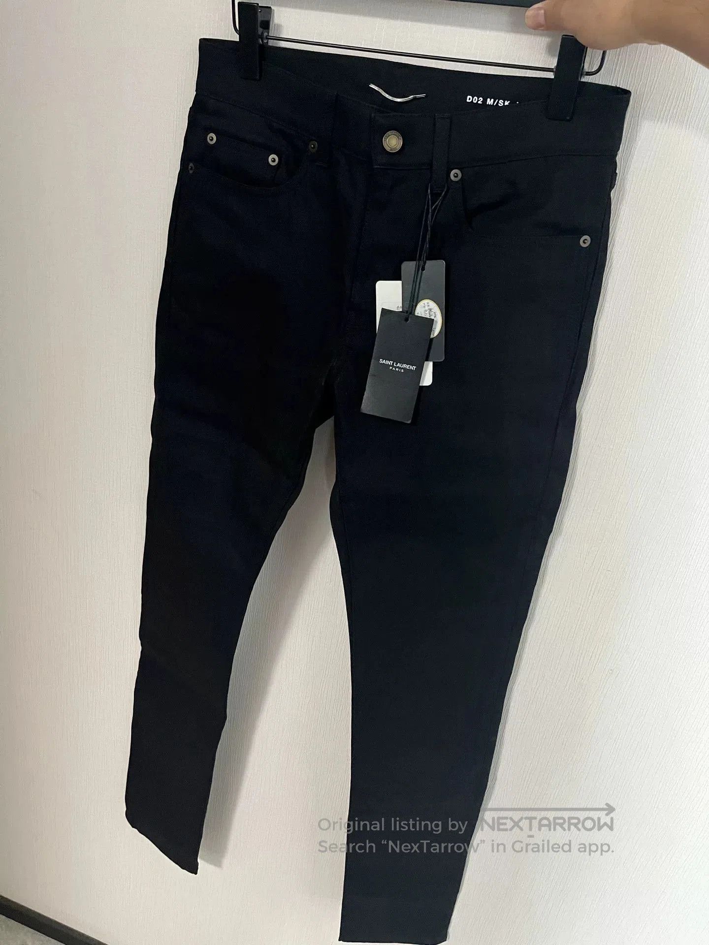 Saint Laurent Paris Saint Laurent D02 Slim Fit Black Jeans. Size US 30 / EU 46 - 1 Thumbnail
