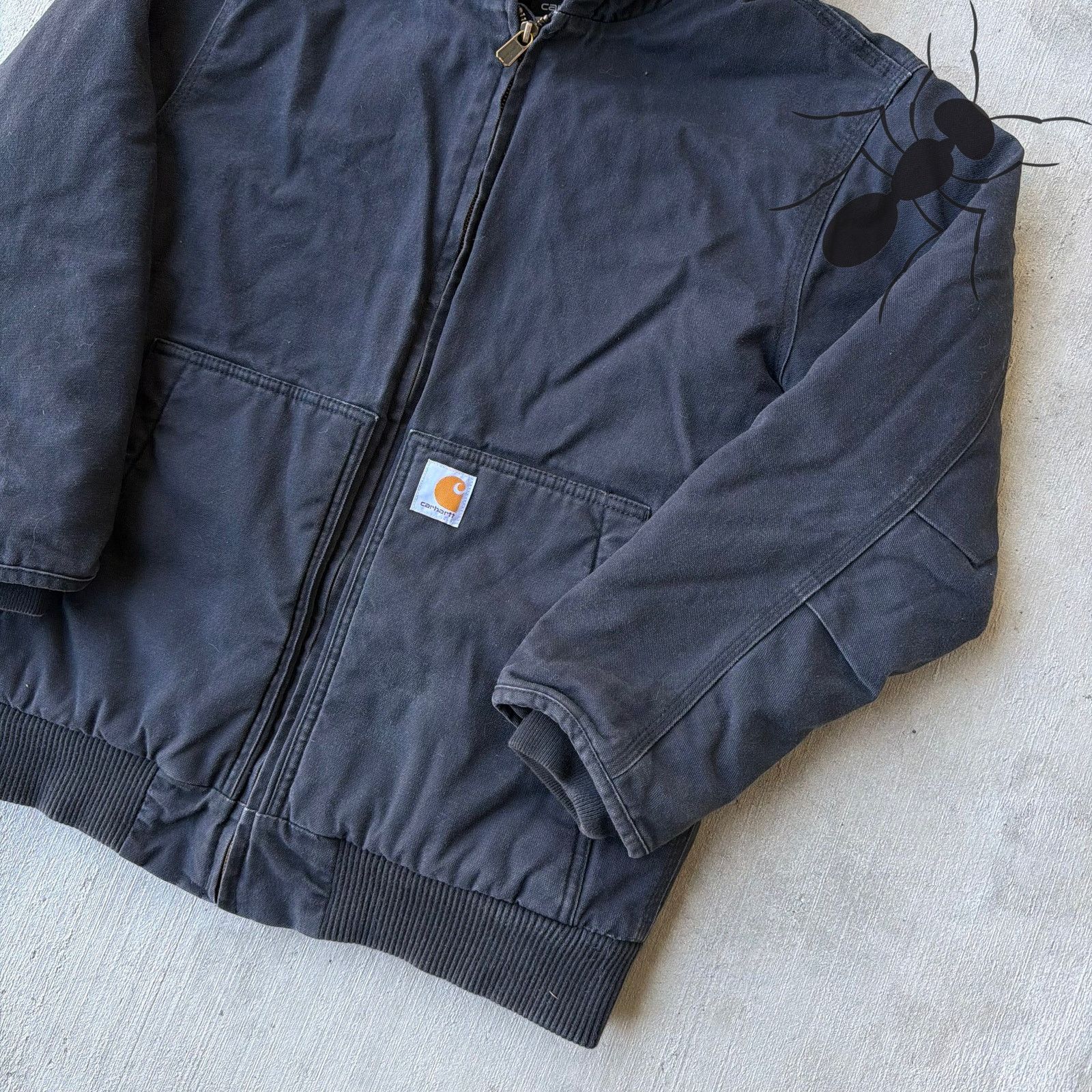 Carhartt × Vintage Carhartt YOUTH black hooded work wear jacket Size US XS / EU 42 / 0 - 4 Thumbnail