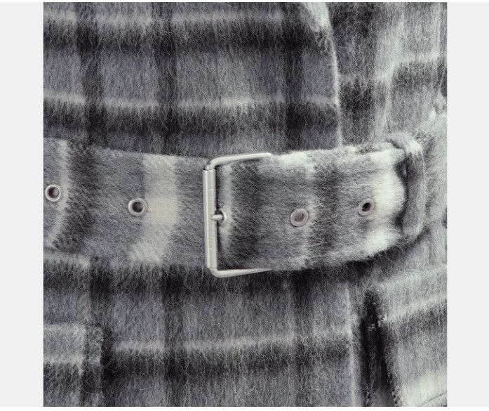 Dior o1w1db11124 Check'n' Belt Coat in Grey & White Size S / US 4 / IT 40 - 3 Thumbnail