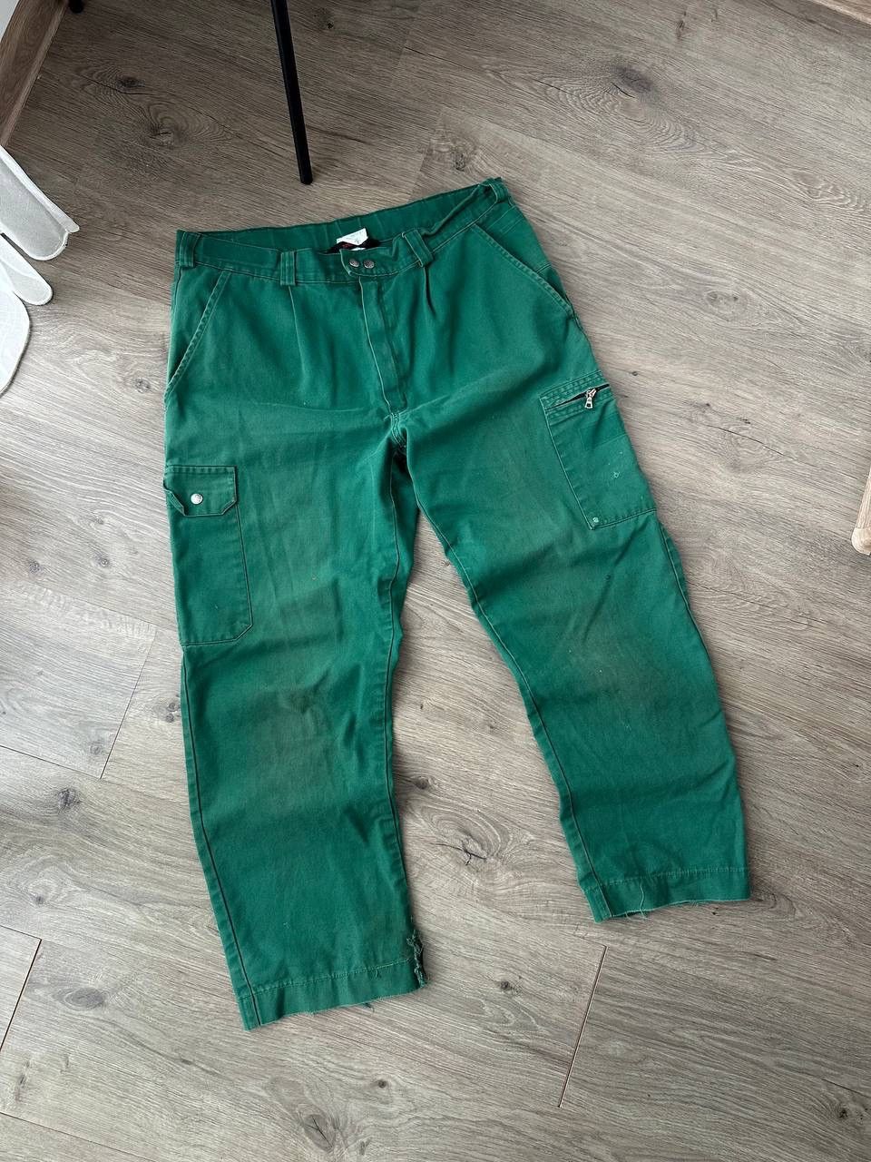 Japanese Brand × Vintage Vintage Japanese Workwear Green Faded Distressed Pants Size US 32 / EU 48 - 3 Thumbnail