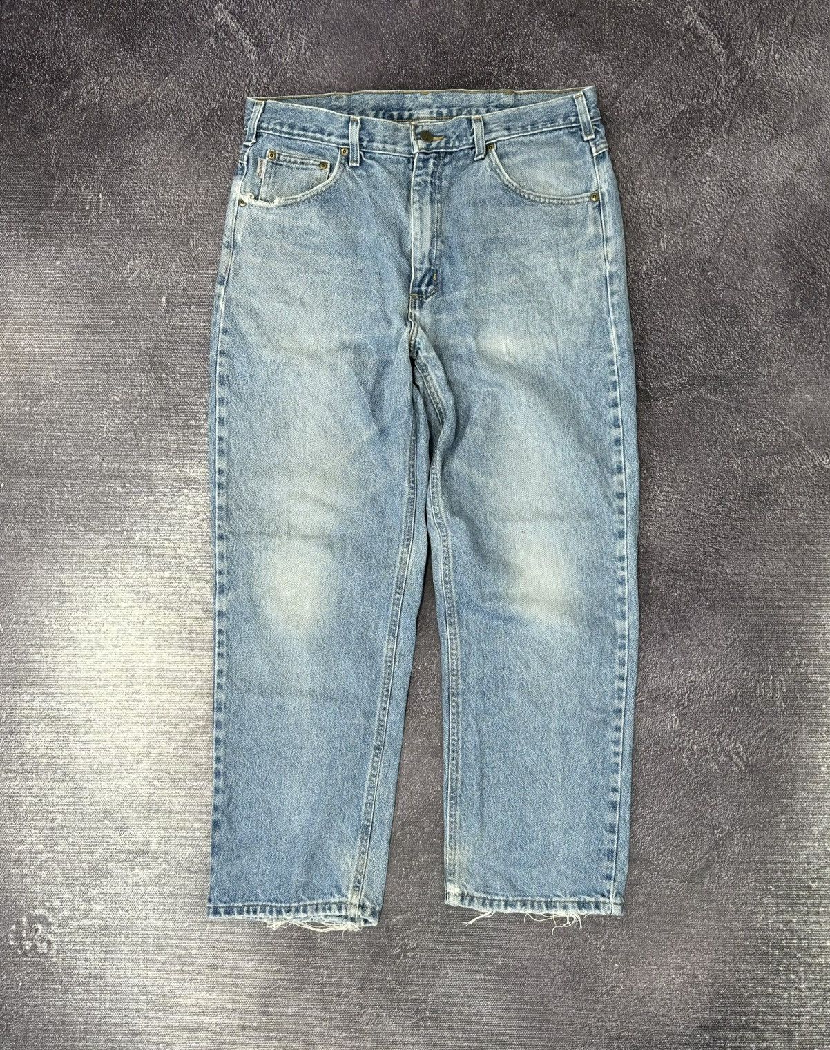 Carhartt Vintage 90s Carhartt USA Faded Washed Baggy Jeans Size US 36 / EU 52 - 2 Thumbnail