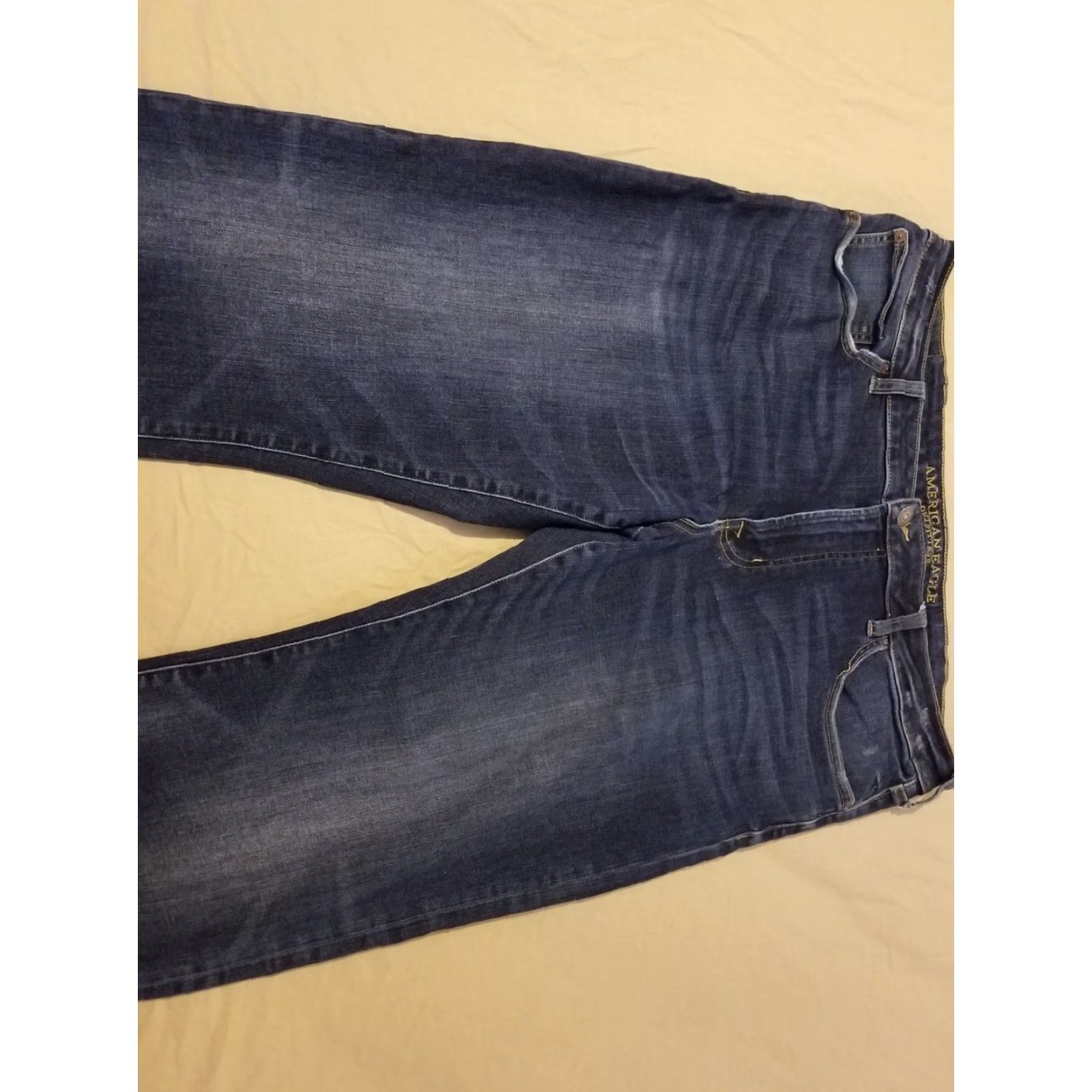 American Eagle Outfitters Mens American Eagle Outfitters Jeans 38x32 Straight Classic Denim Pants Blue Cotton 5-Pocket Logo Regular Denim Rise Mid Inseam 32 Mens Jeans Size US 38 / EU 54 - 3 Thumbnail
