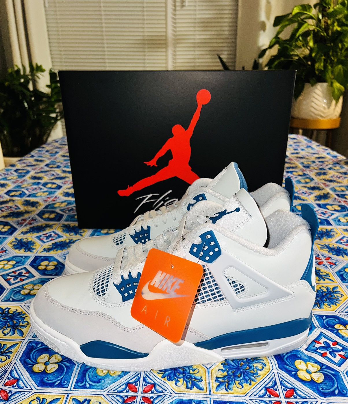 Jordan Brand × Nike NIKE AIR JORDAN 4 (Military Blue) Size US 10.5 / EU 43-44 - 8 Thumbnail