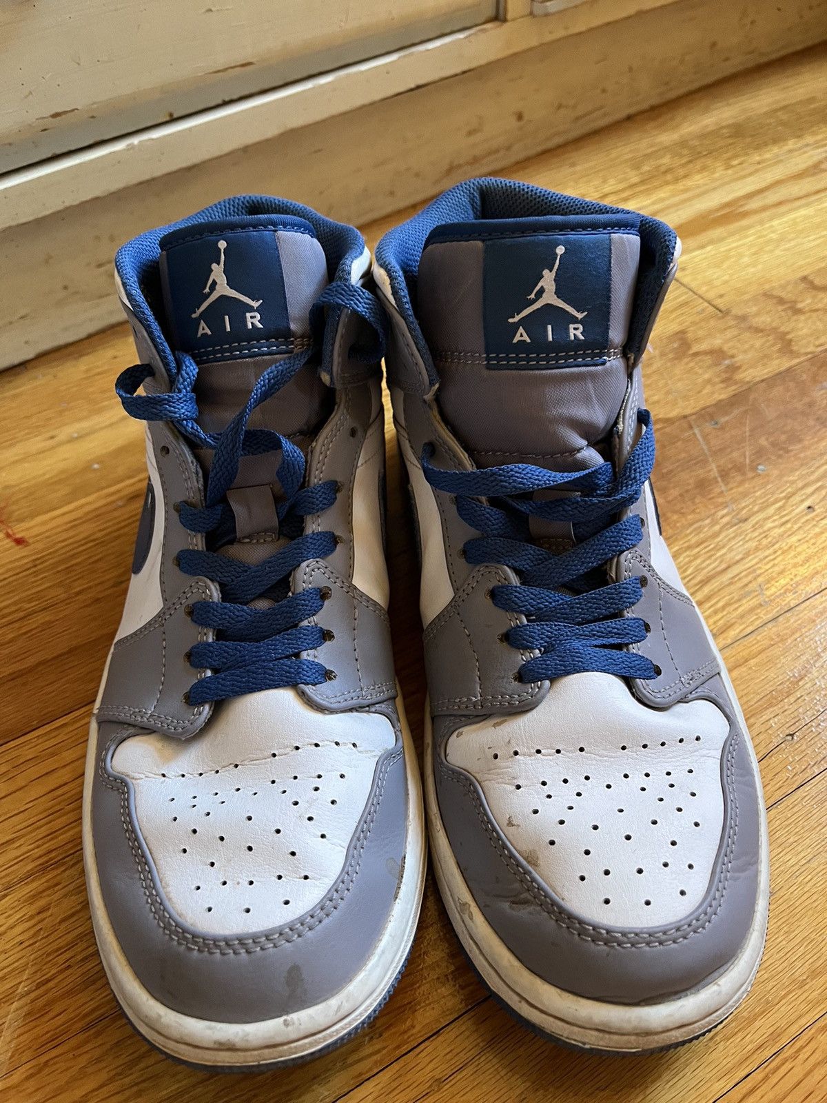 Jordan Brand Grey And Blue Jordan 1 Size US 8 / EU 41 - 1 Thumbnail